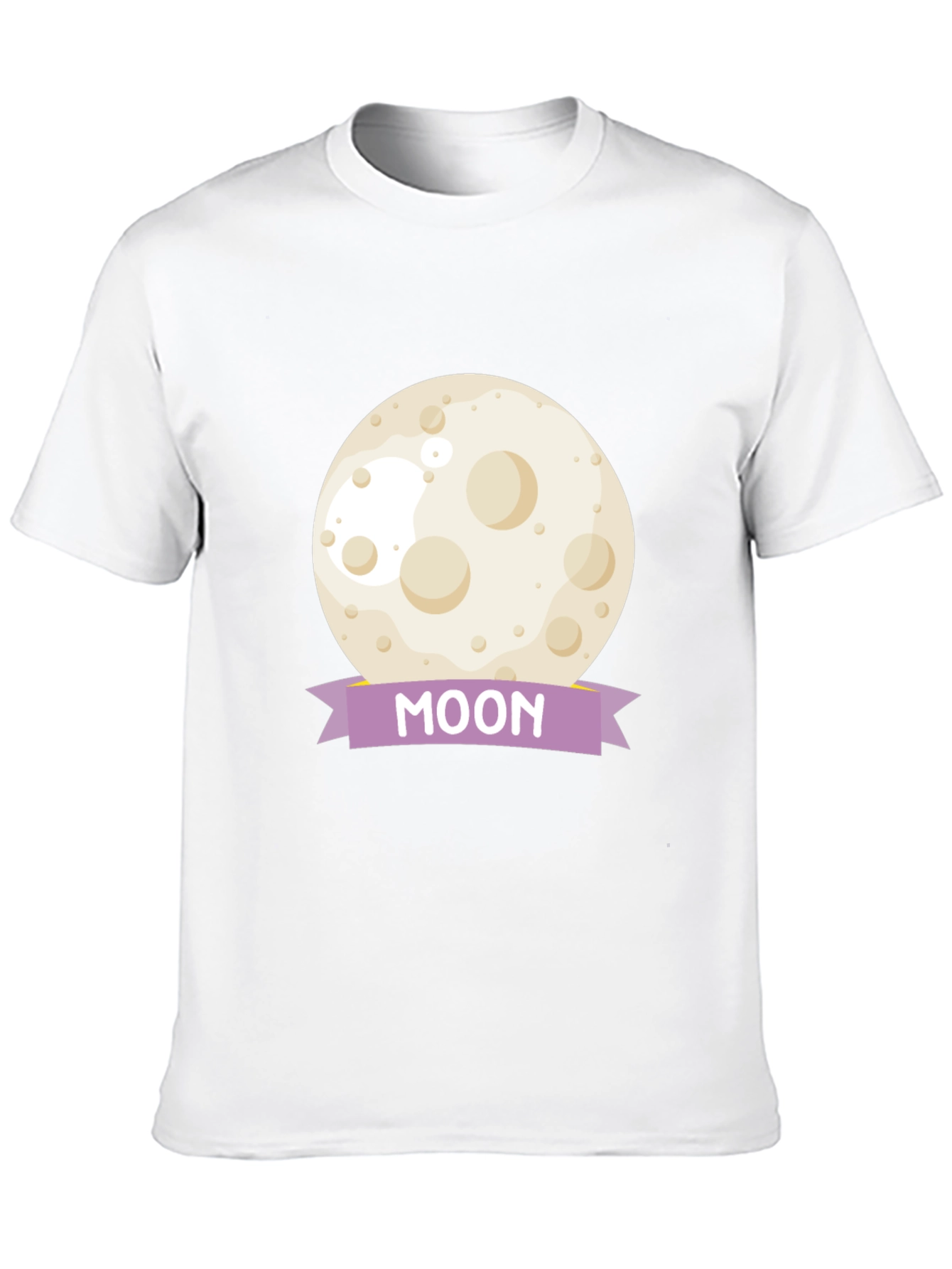 Moon Graphic Tee - Black Cotton Casual T-Shirt