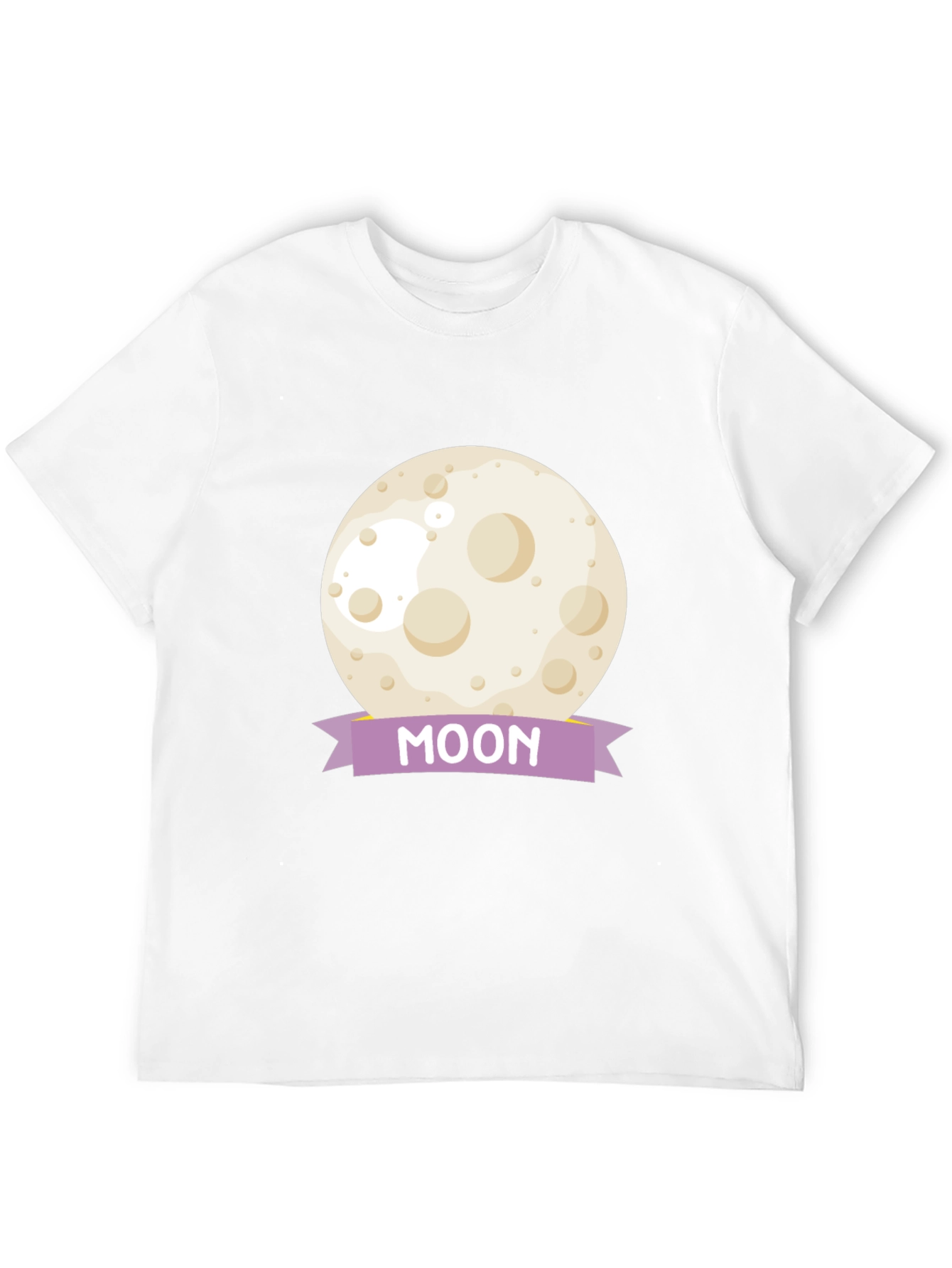 Moon Graphic Tee - Black Cotton Casual T-Shirt