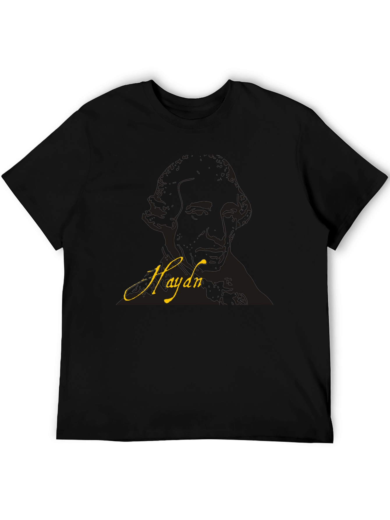 Haydn Graphic Tee - Black Casual T-Shirt