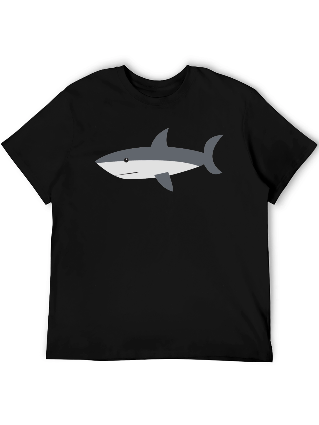 Shark Graphic Tee - Casual Black T-Shirt