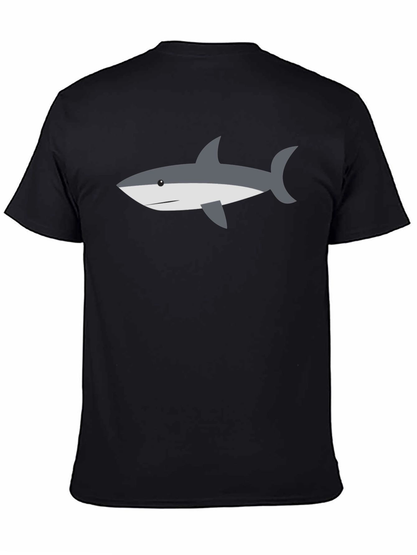 Shark Graphic Tee - Casual Black T-Shirt