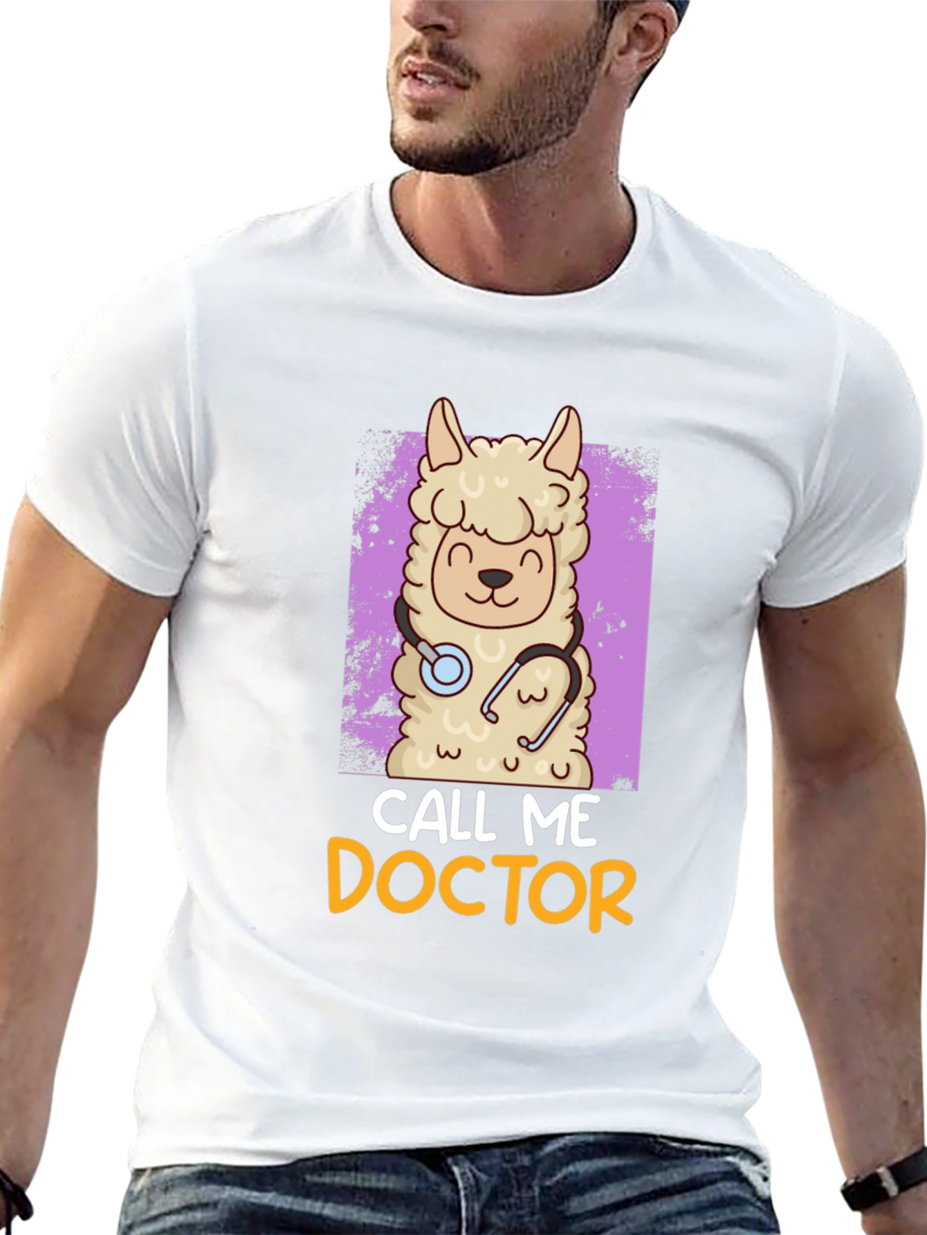 Llama Doctor T-Shirt - Funny Animal Tee