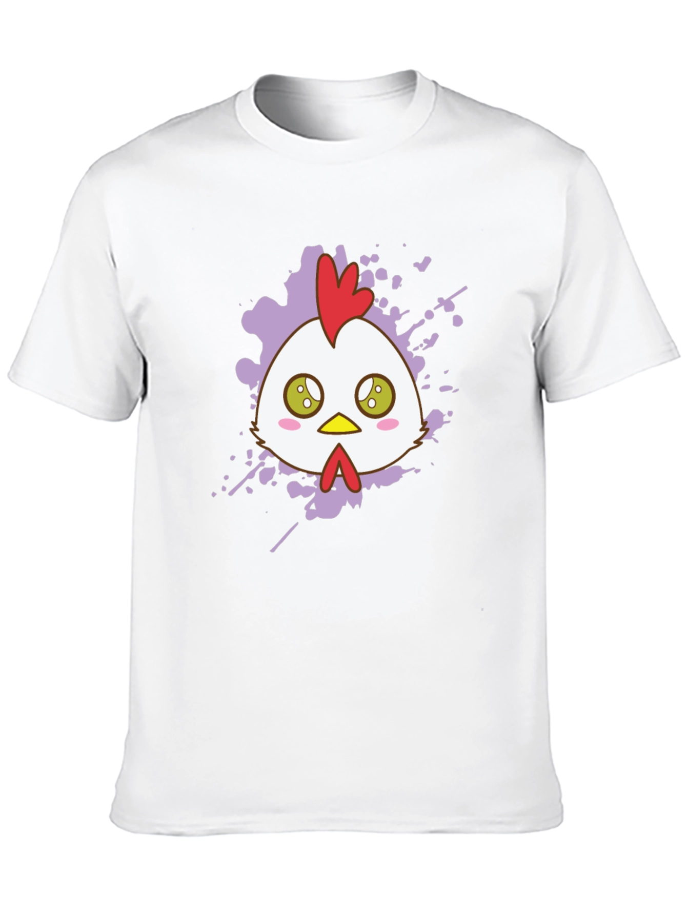 Cute Chicken Graphic Tee - Black Cotton T-Shirt