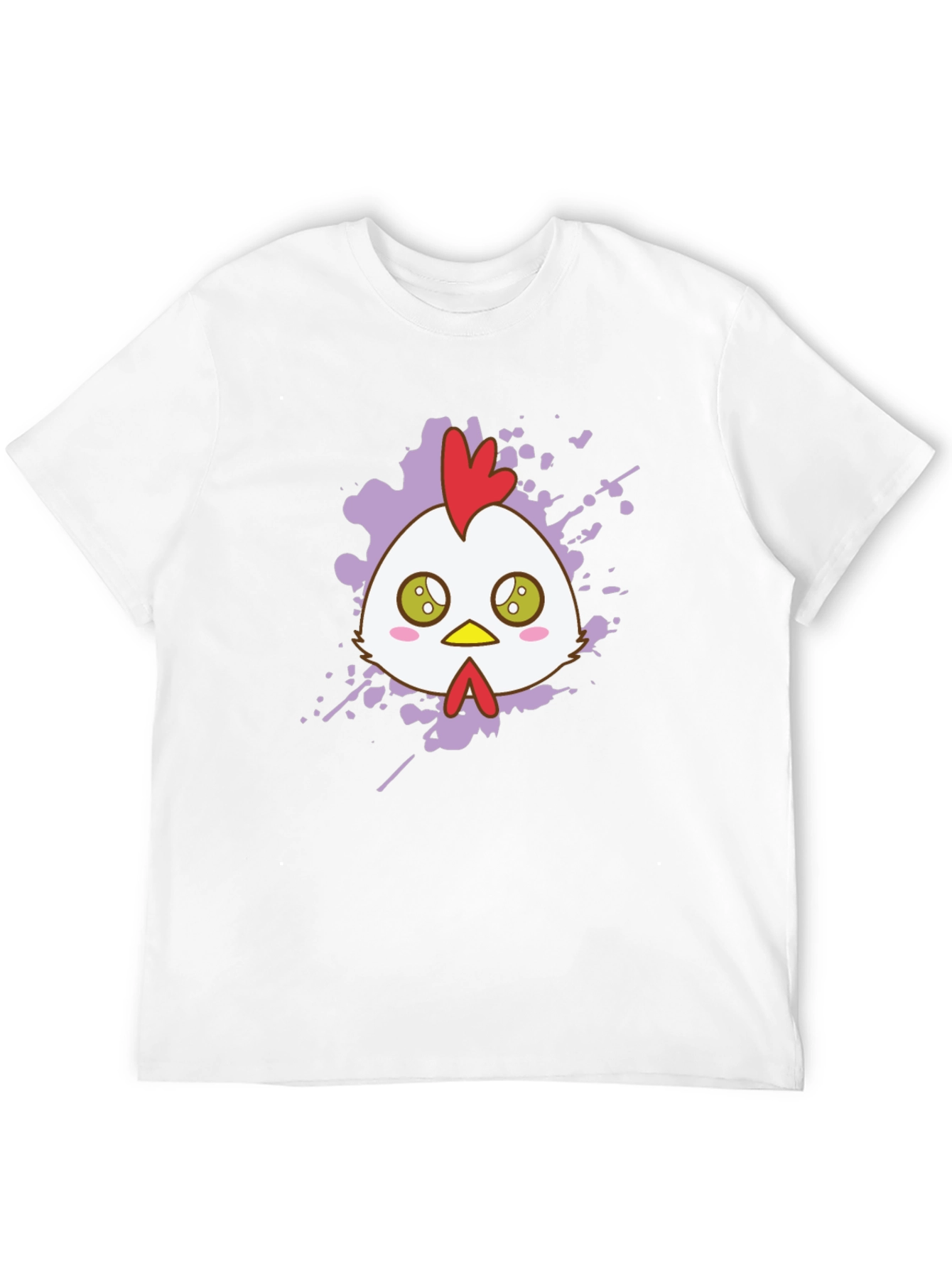 Cute Chicken Graphic Tee - Black Cotton T-Shirt