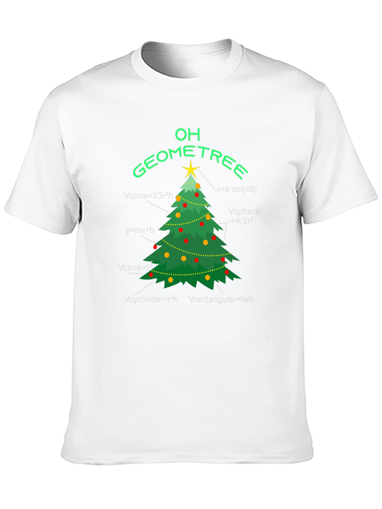 Oh Geometree Funny Math Christmas T-Shirt