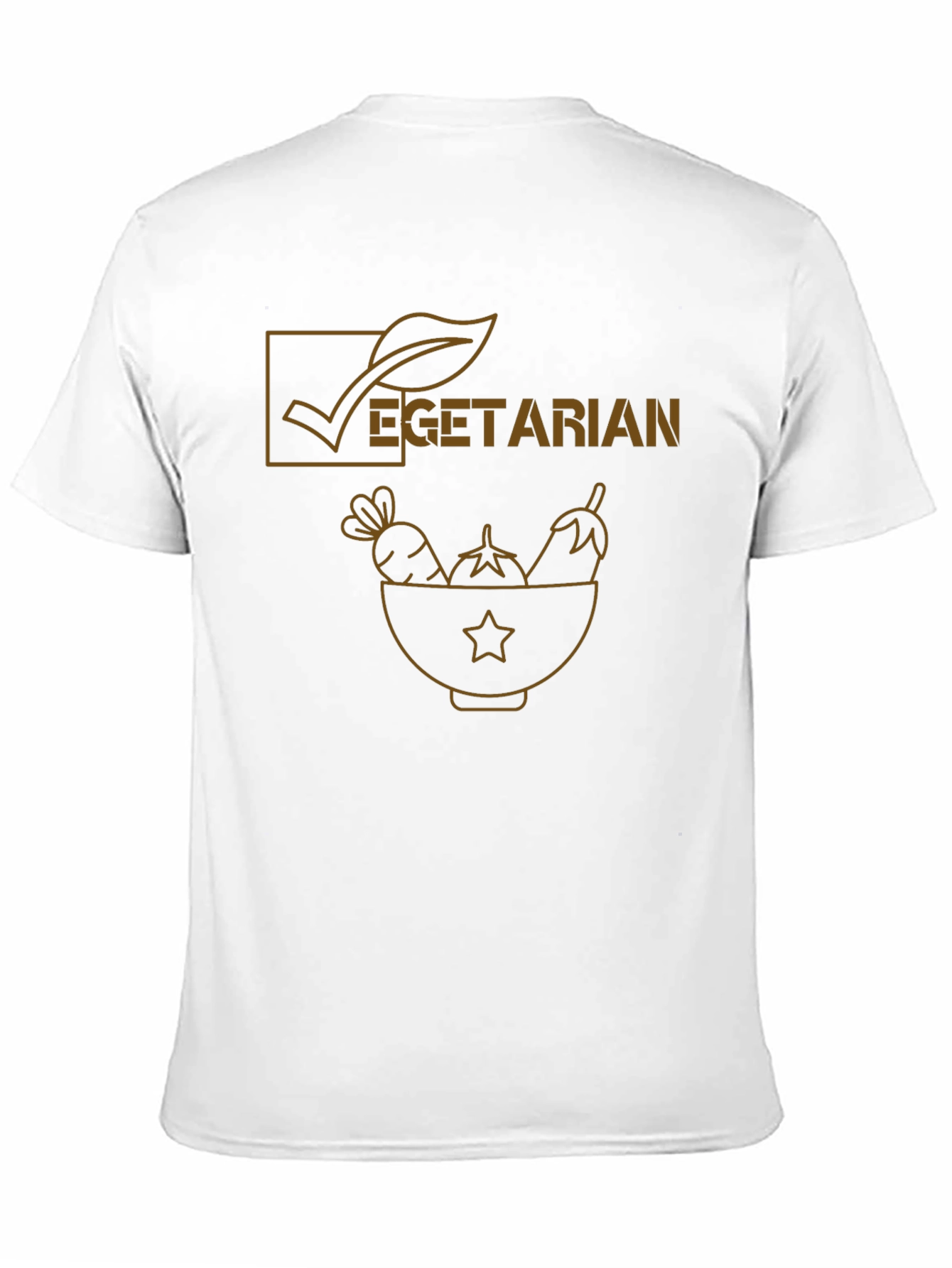 Vegetarian Graphic Tee - Black Cotton Casual Shirt