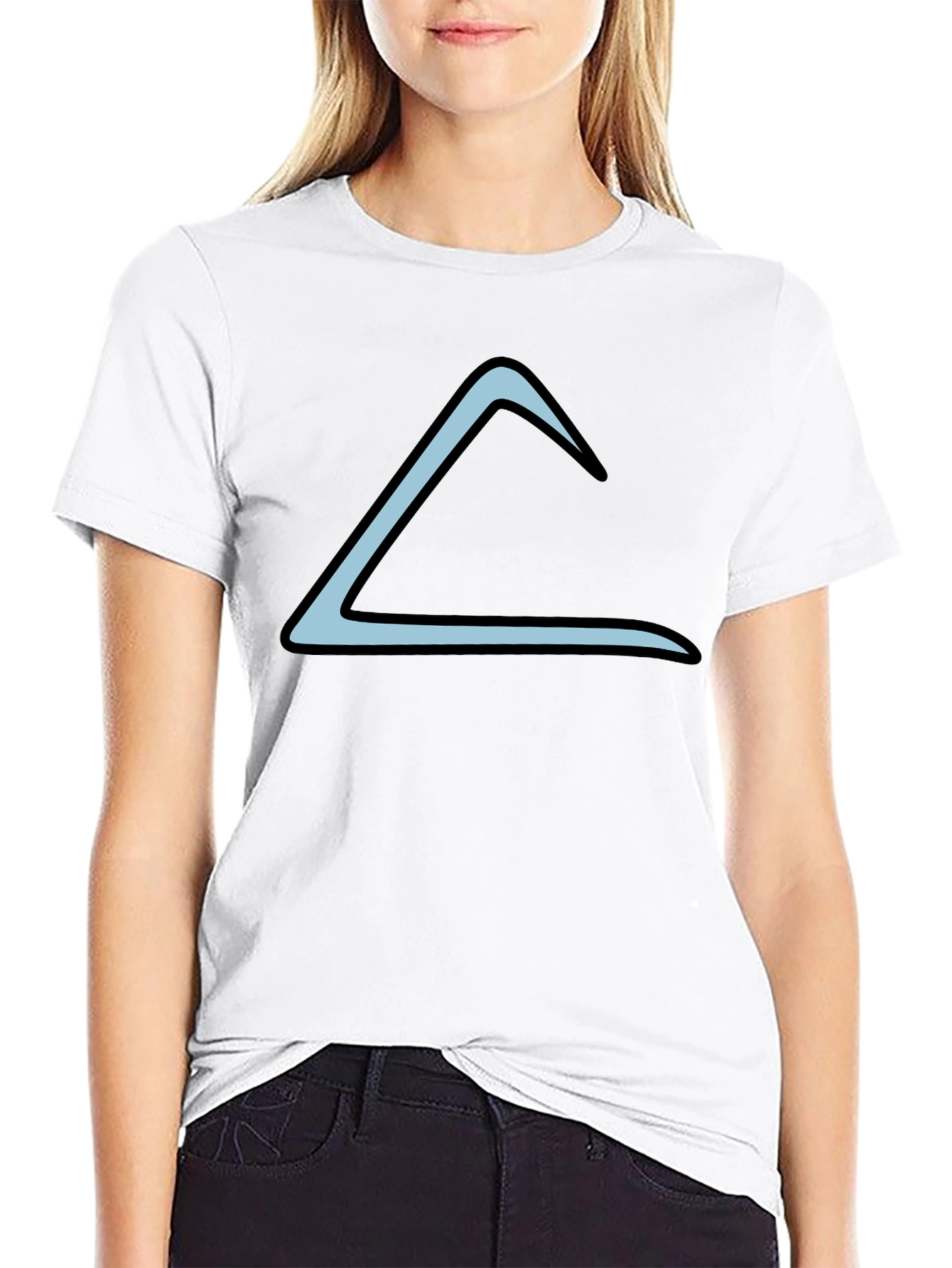 Modern Black T-Shirt with Triangle Design