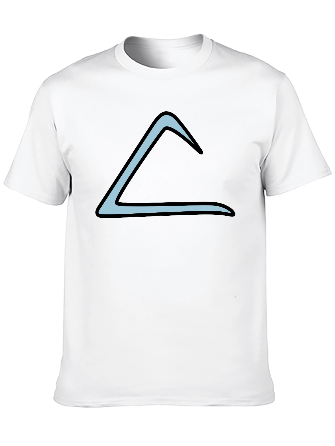 Modern Black T-Shirt with Triangle Design