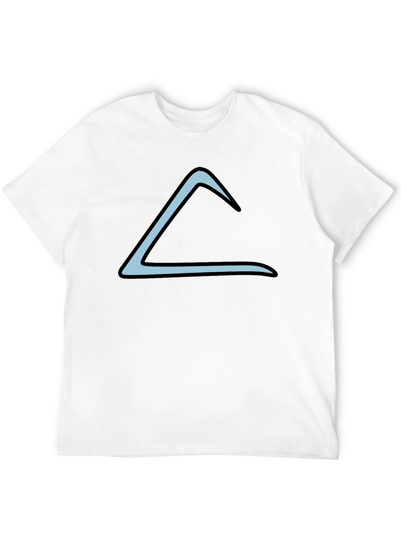 Modern Black T-Shirt with Triangle Design