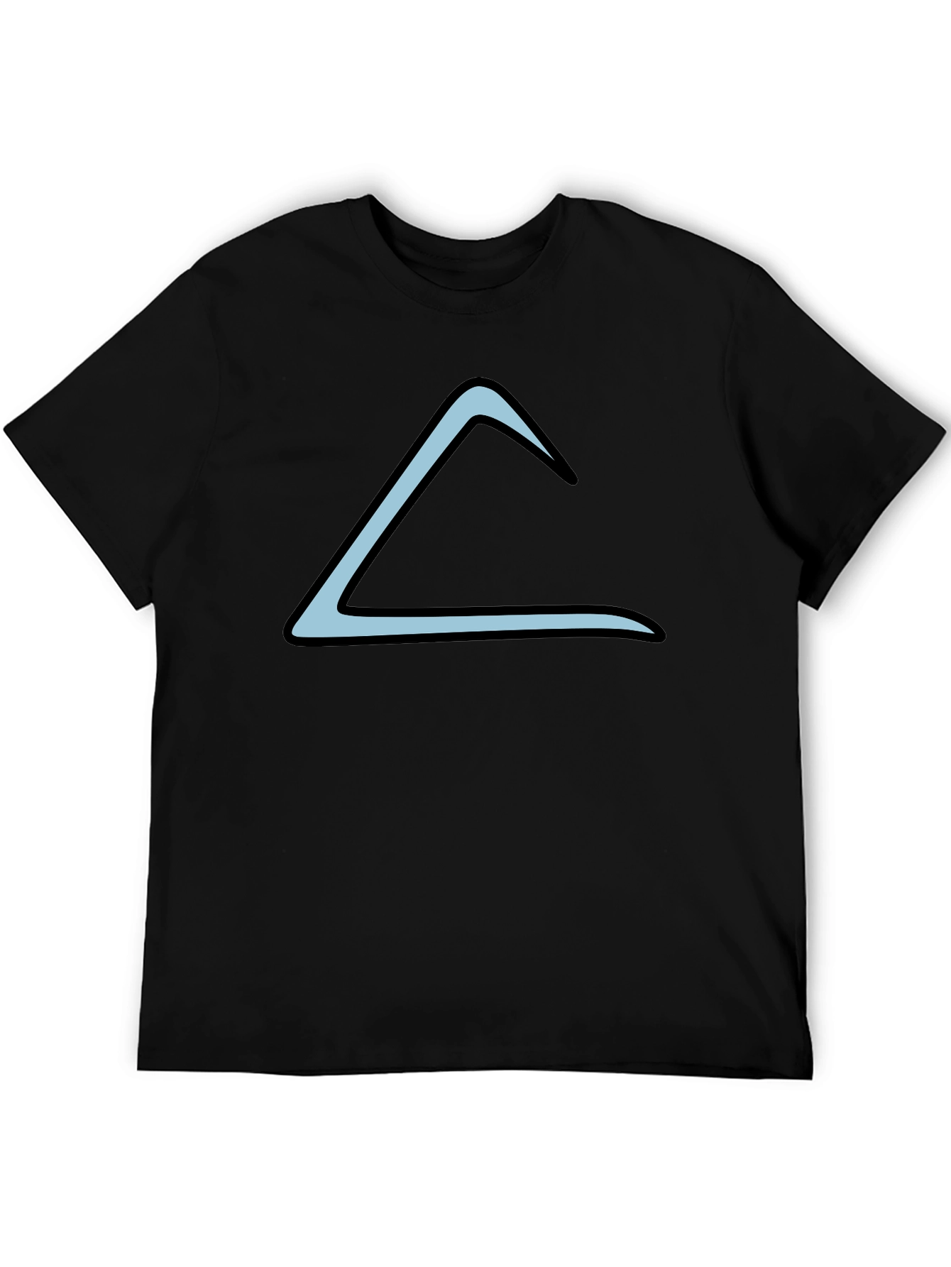Modern Black T-Shirt with Triangle Design