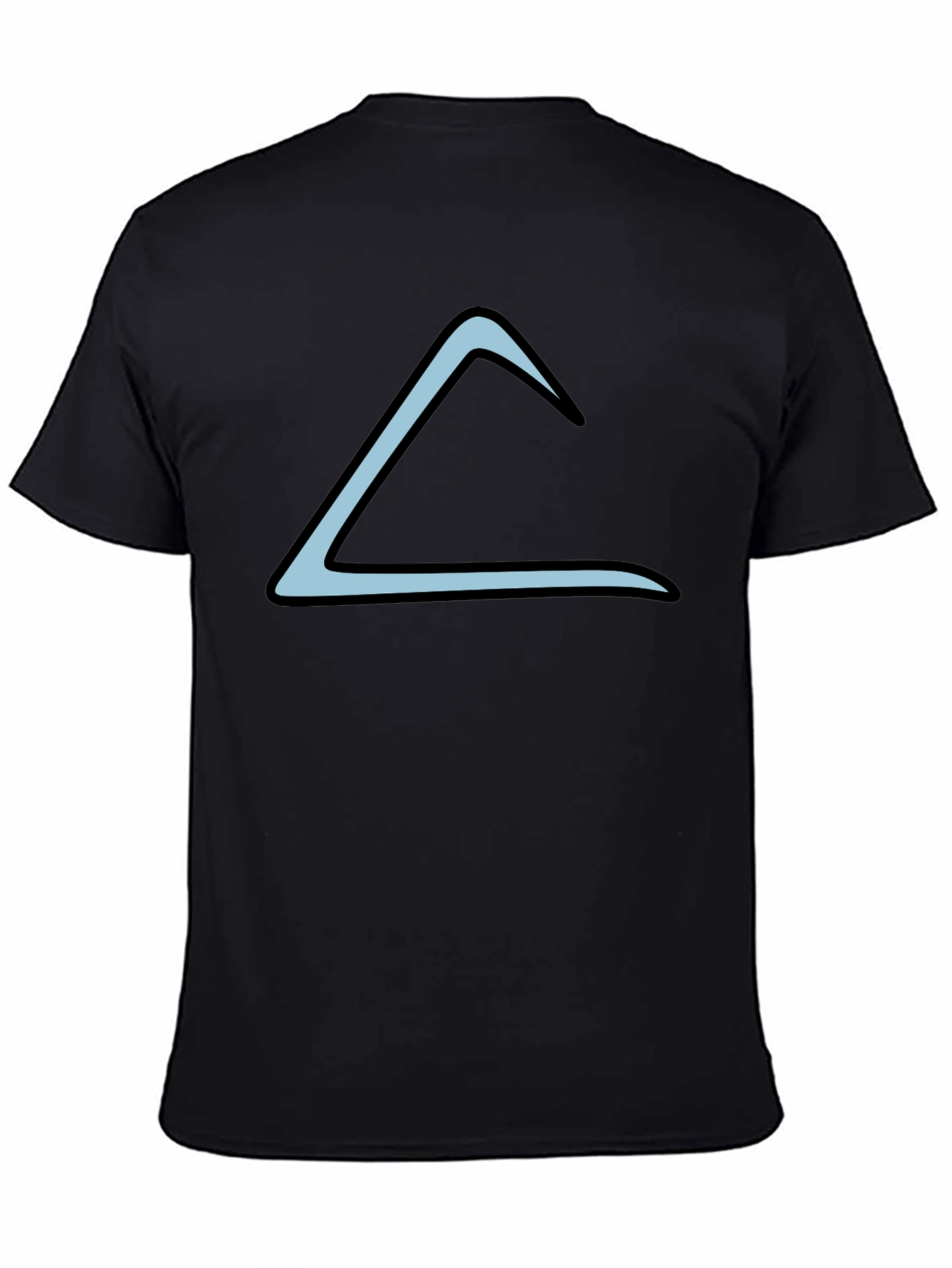 Modern Black T-Shirt with Triangle Design