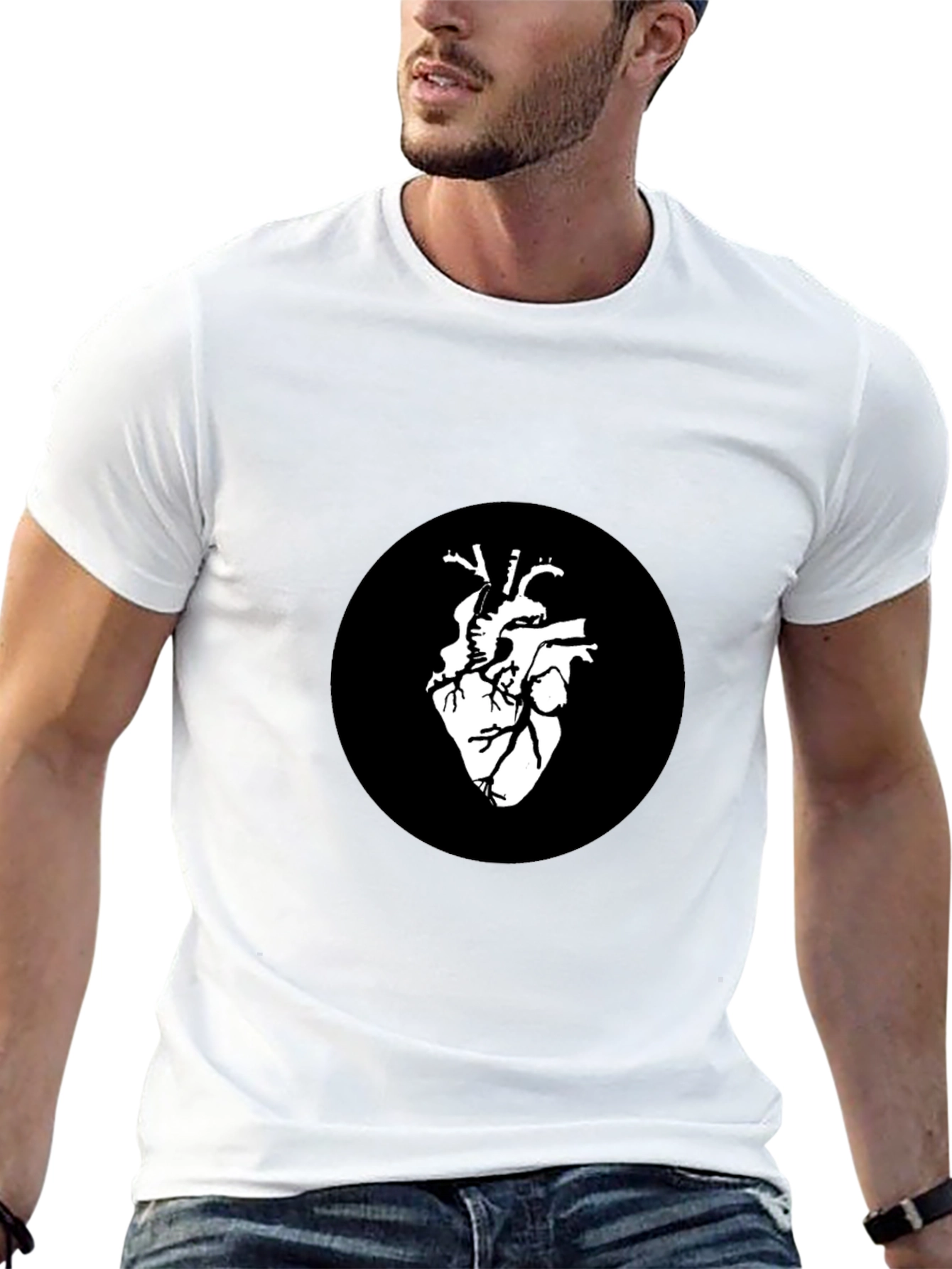 Anatomical Heart Graphic Black T-Shirt