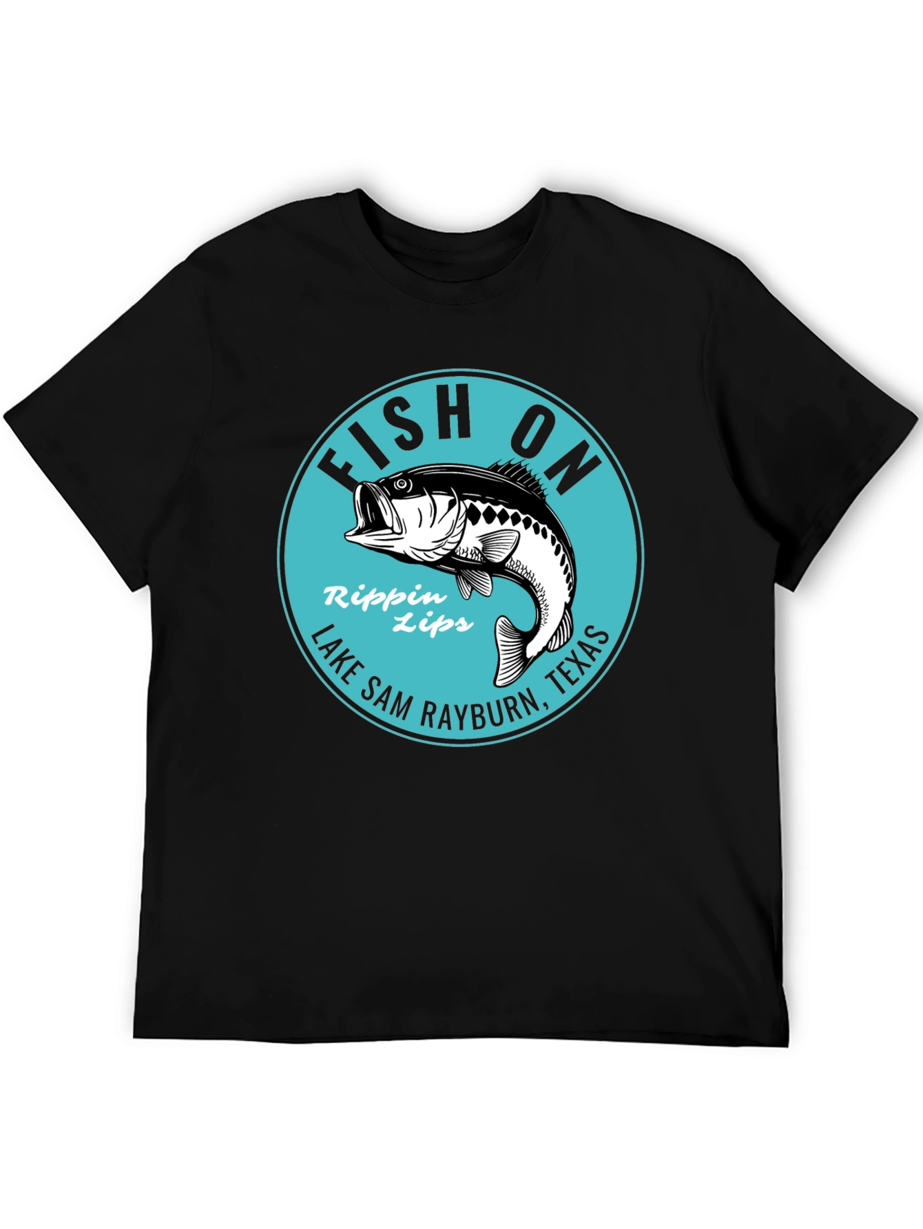 Fish On Rippin Lips Bass Fishing Graphic T-Shirt