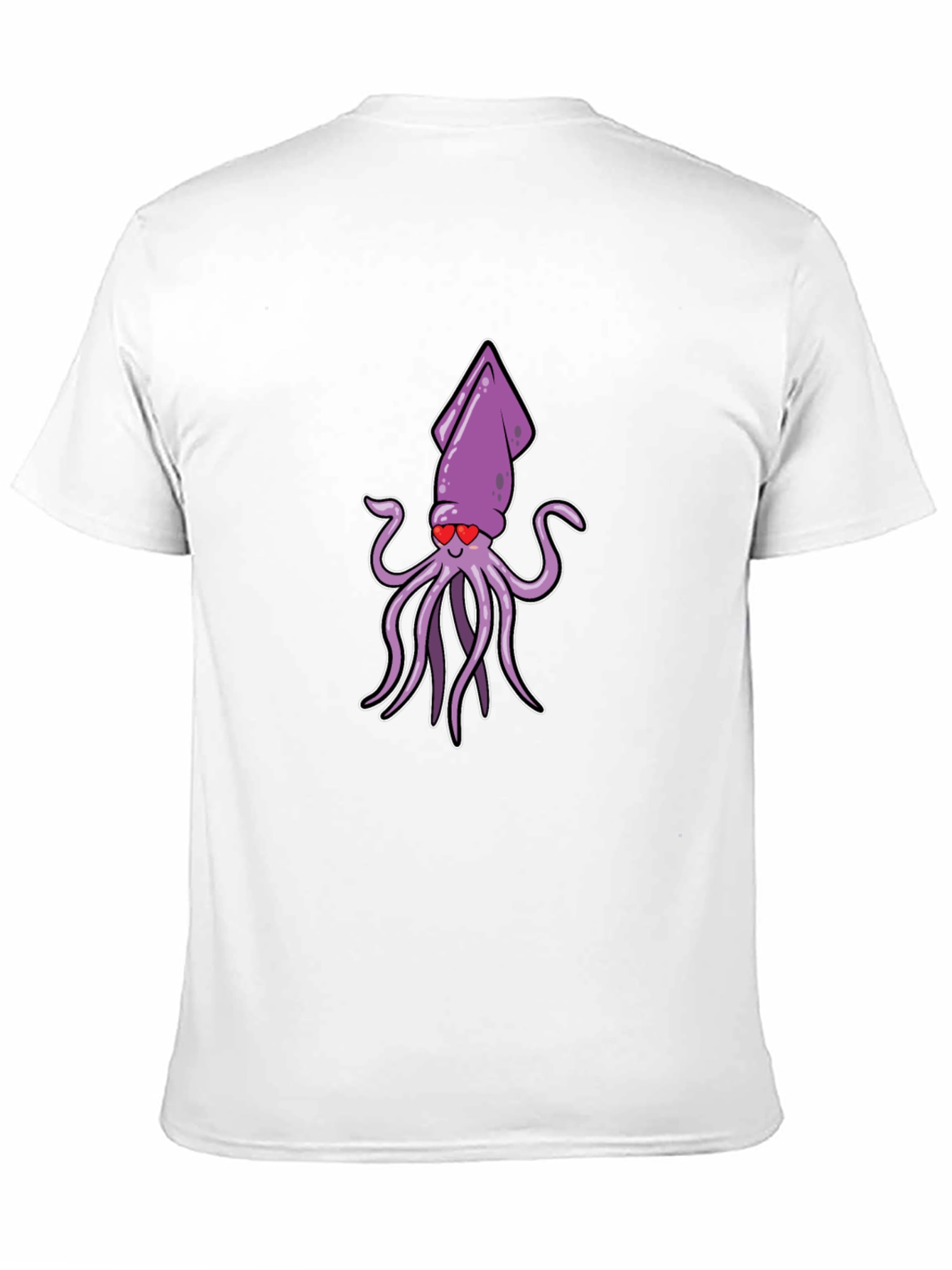 Cute Squid Love Cartoon Graphic T-Shirt