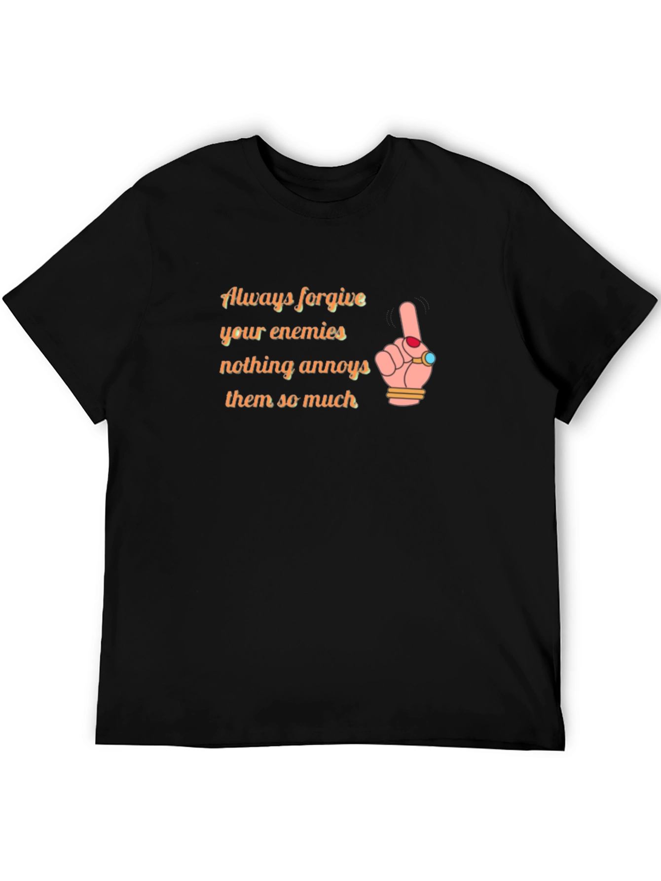 Forgive Enemies Black Graphic Tee