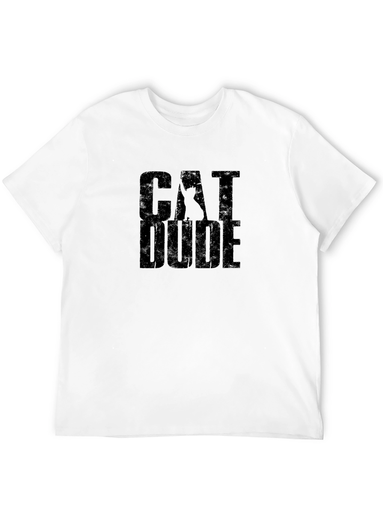 Cat Dude Black Graphic T-Shirt