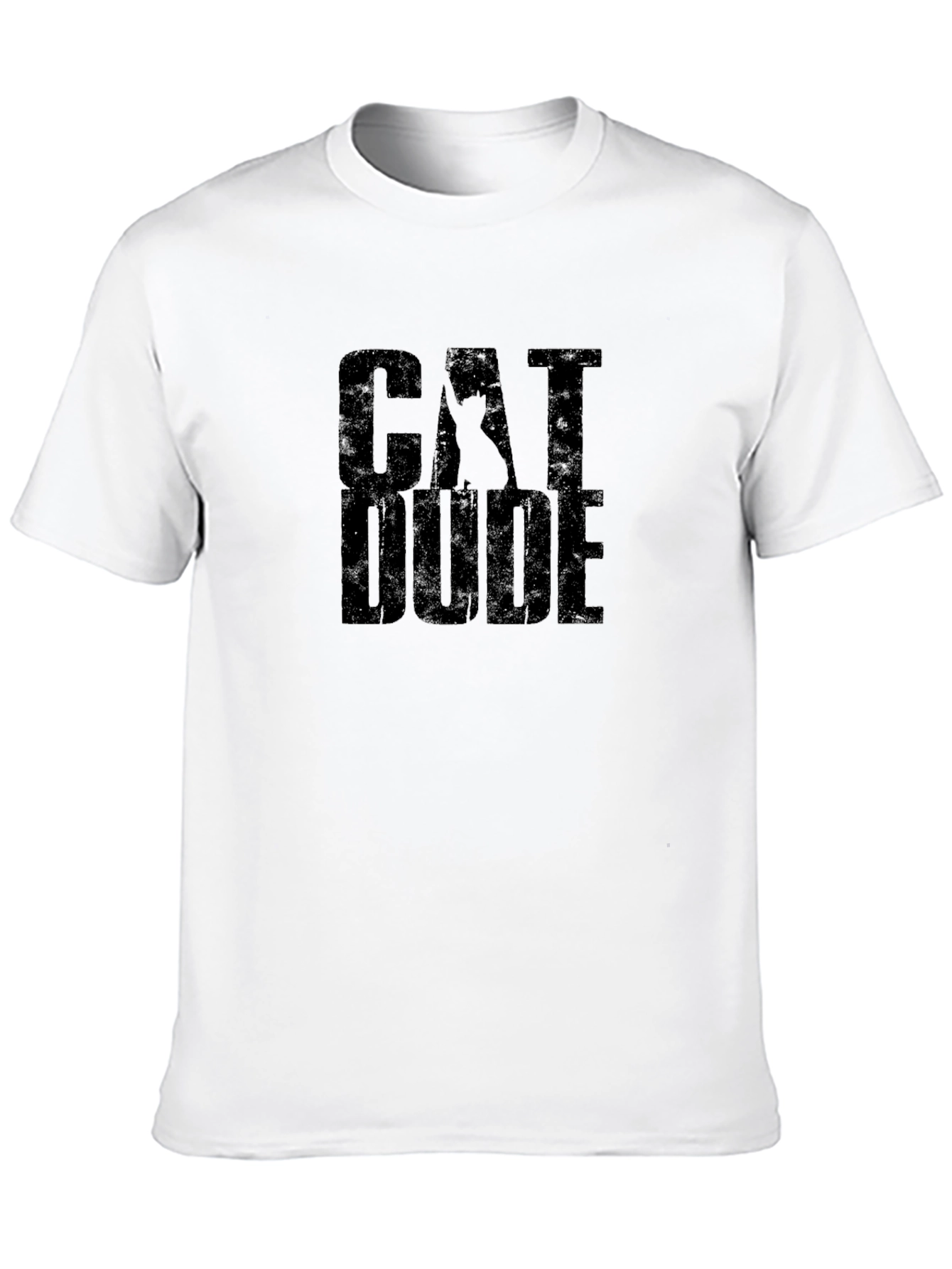 Cat Dude Black Graphic T-Shirt