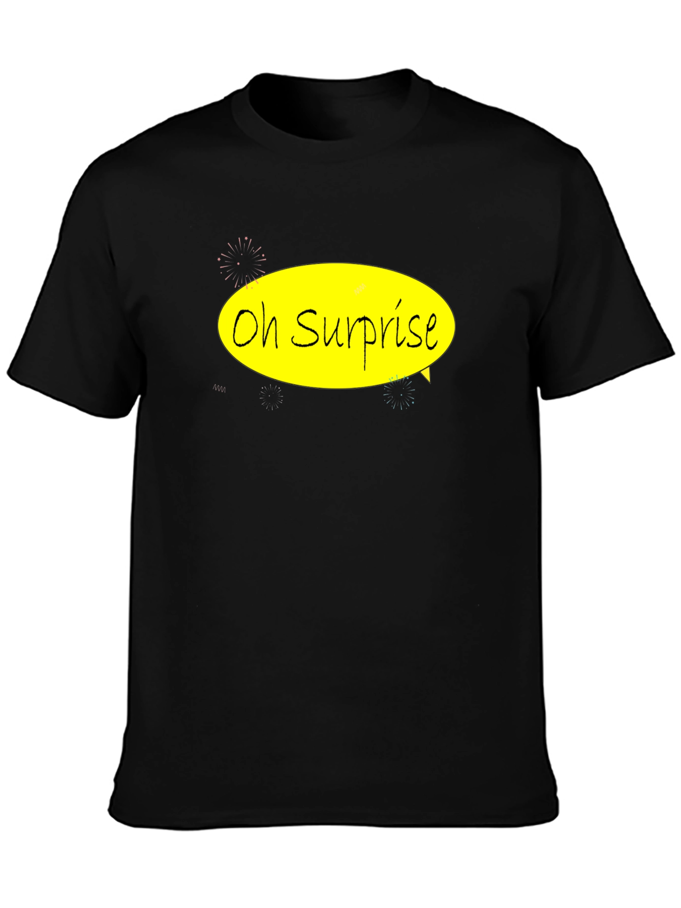 Oh Surprise Black Graphic Tee
