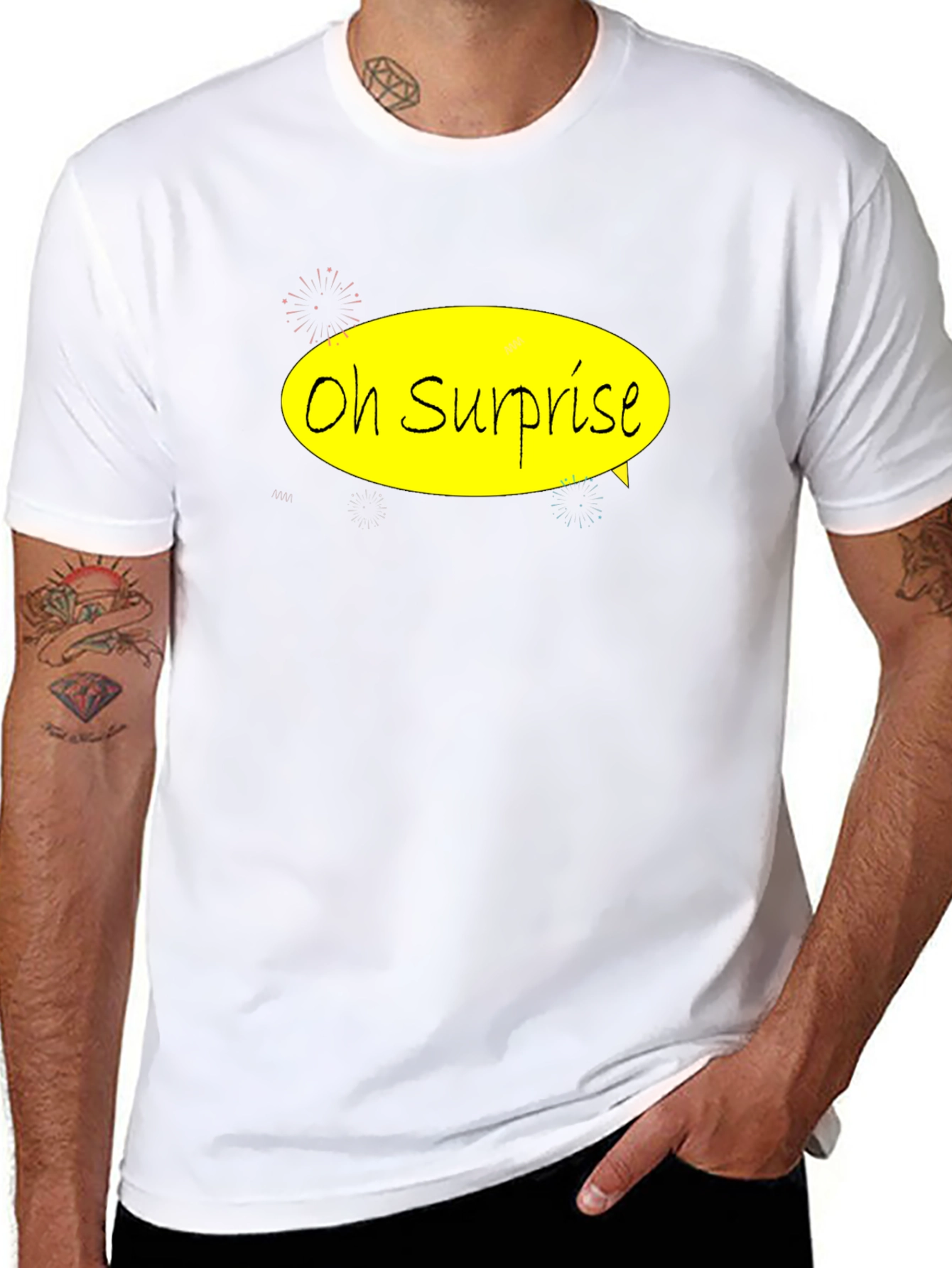 Oh Surprise Black Graphic Tee