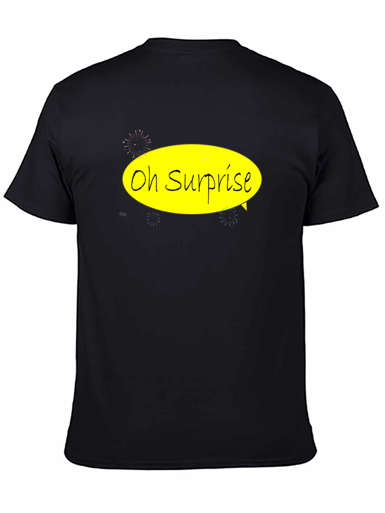 Oh Surprise Black Graphic Tee