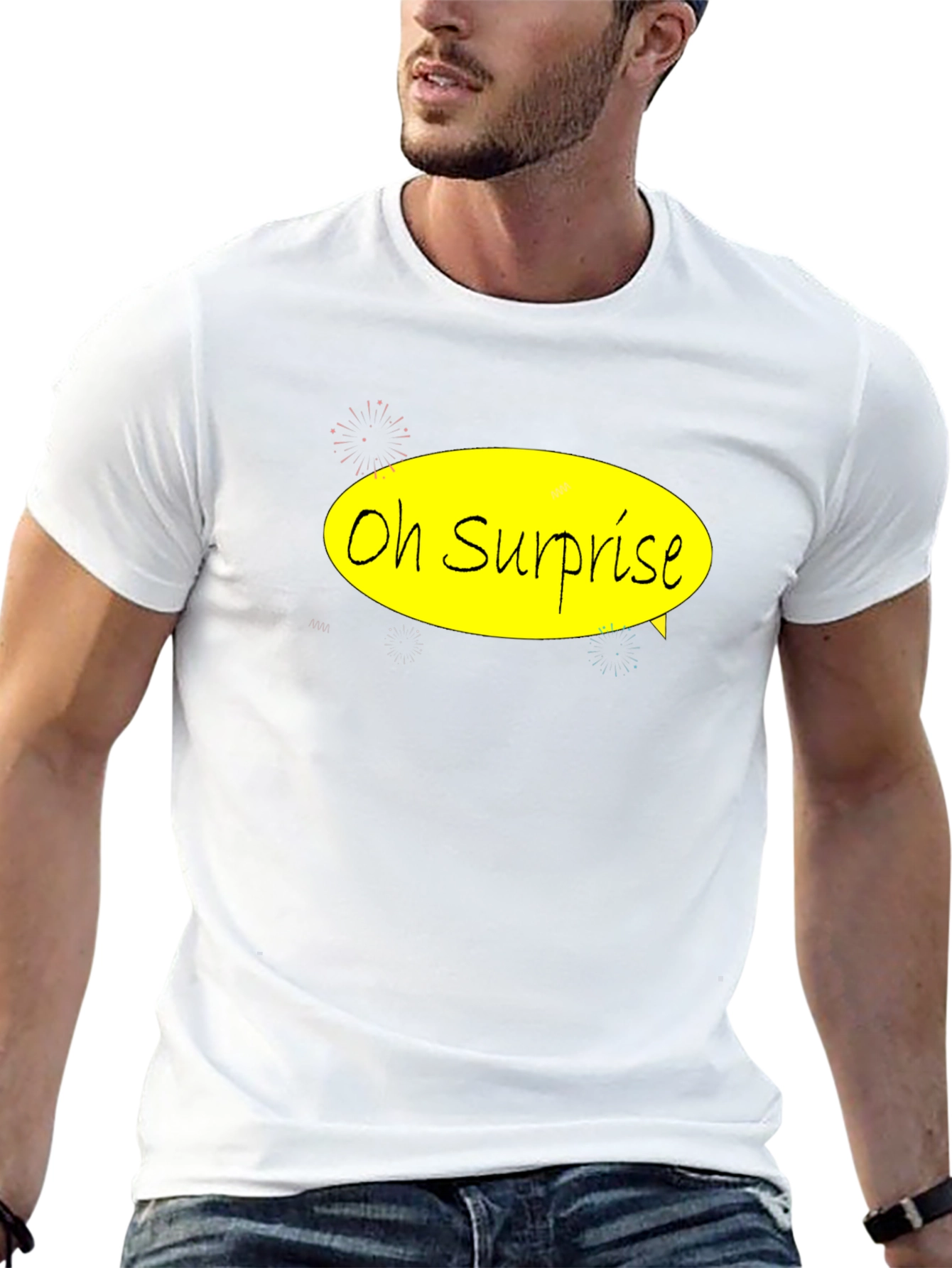 Oh Surprise Black Graphic Tee
