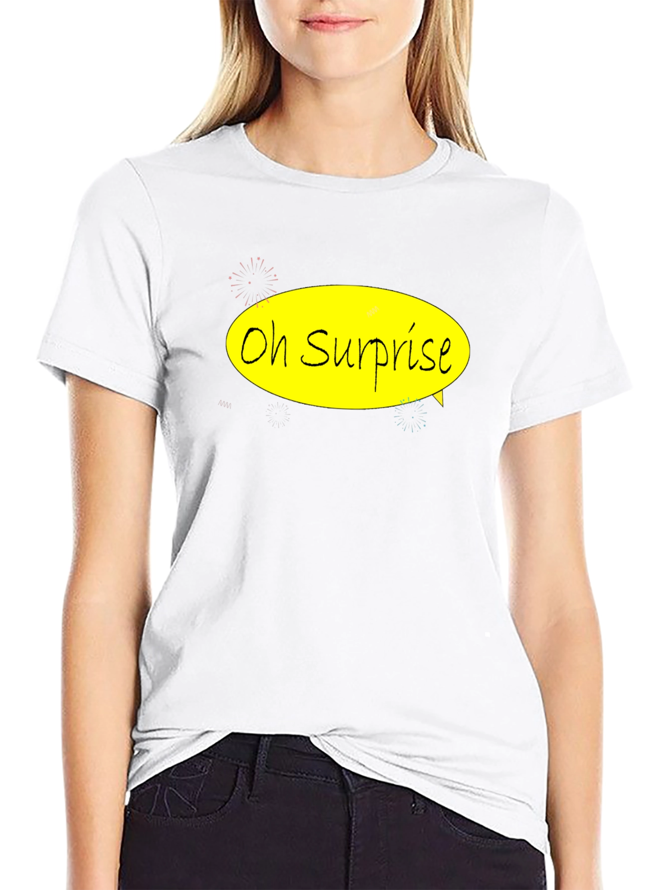 Oh Surprise Black Graphic Tee
