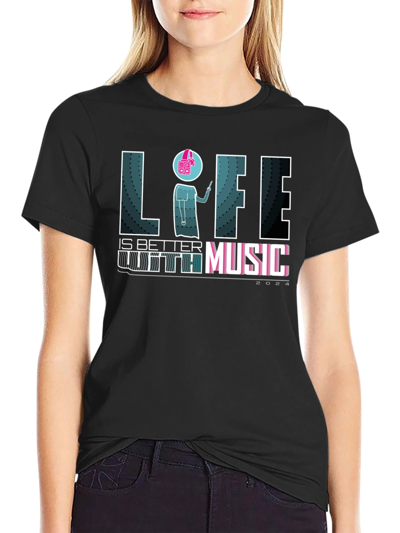 Life is Better With Music Graphic T-Shirt