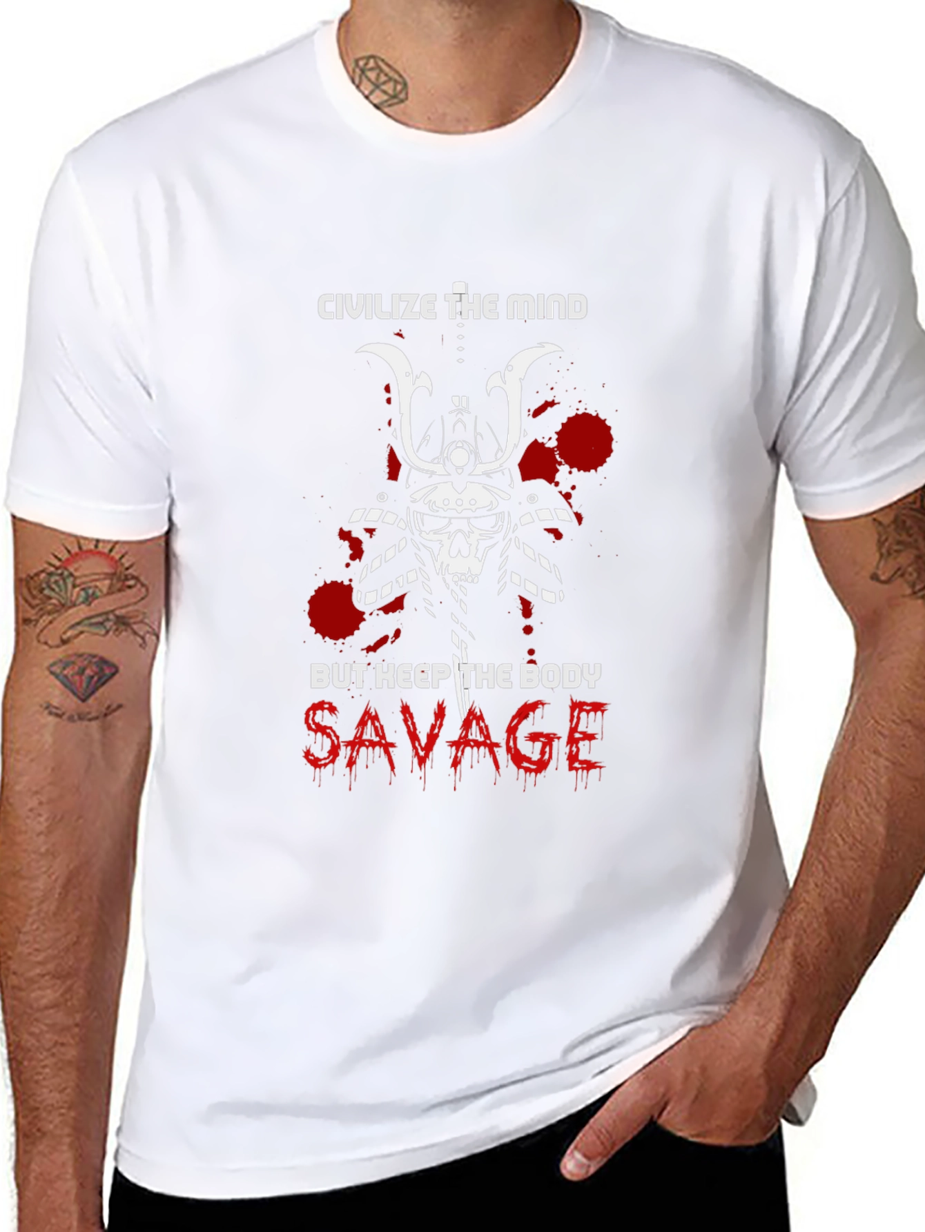 Civilize the Mind Savage Body Graphic Tee