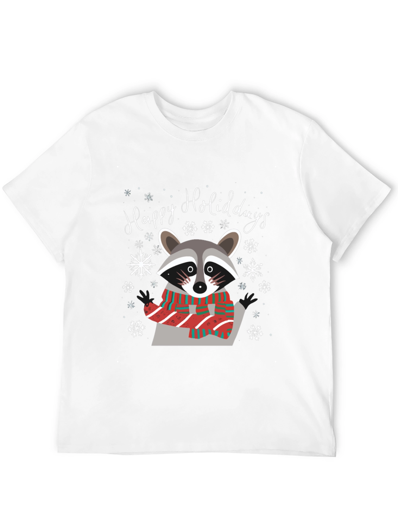 Happy Holidays Raccoon Graphic Tee
