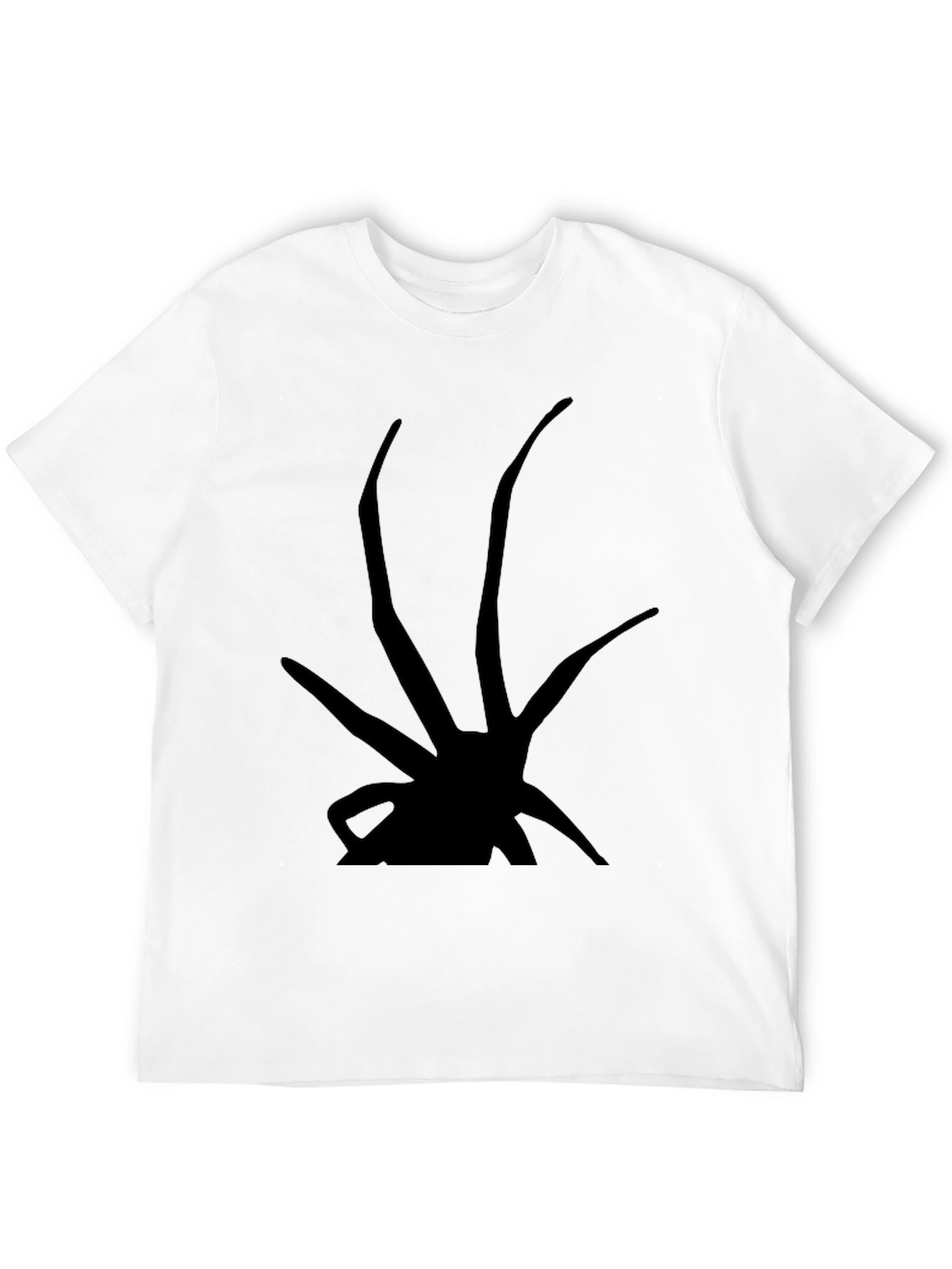 Abstract Silhouette Graphic Tee - Black