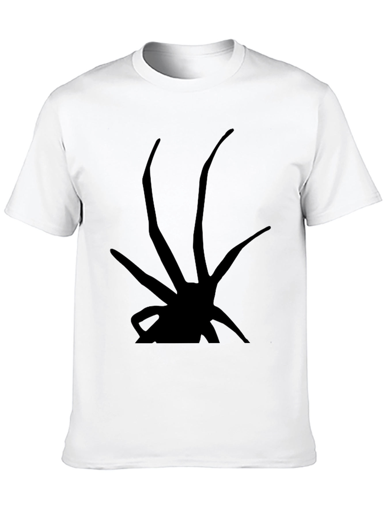 Abstract Silhouette Graphic Tee - Black