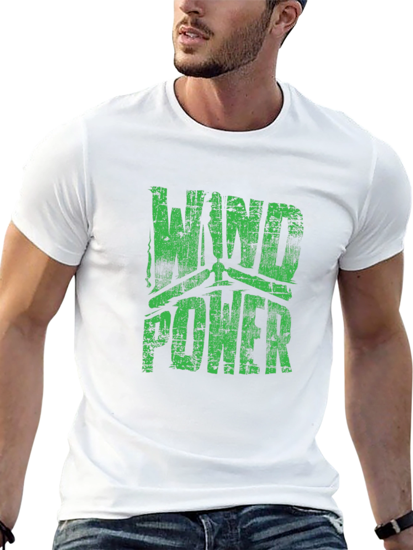 Wind Power Graphic T-Shirt - Sustainable Energy Tee