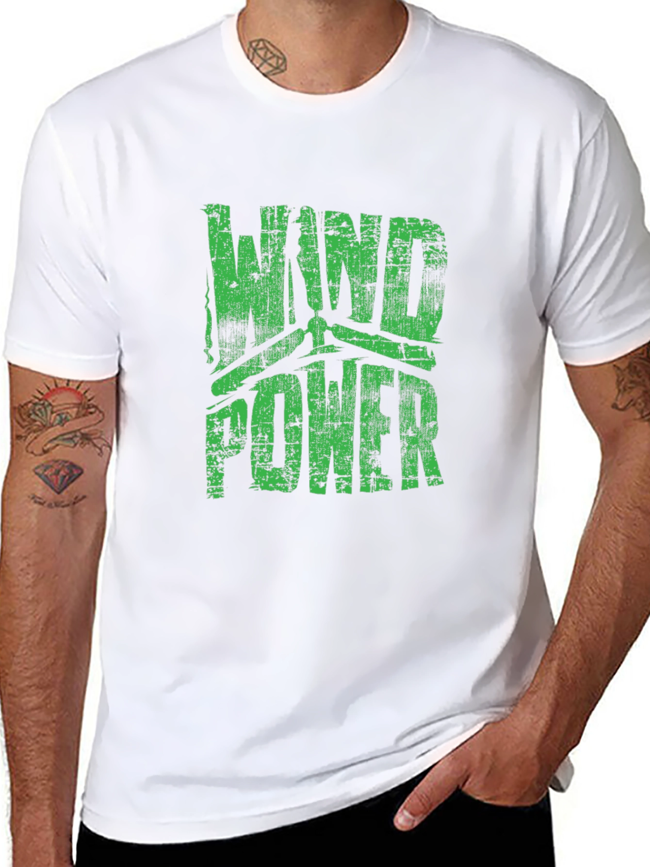 Wind Power Graphic T-Shirt - Sustainable Energy Tee