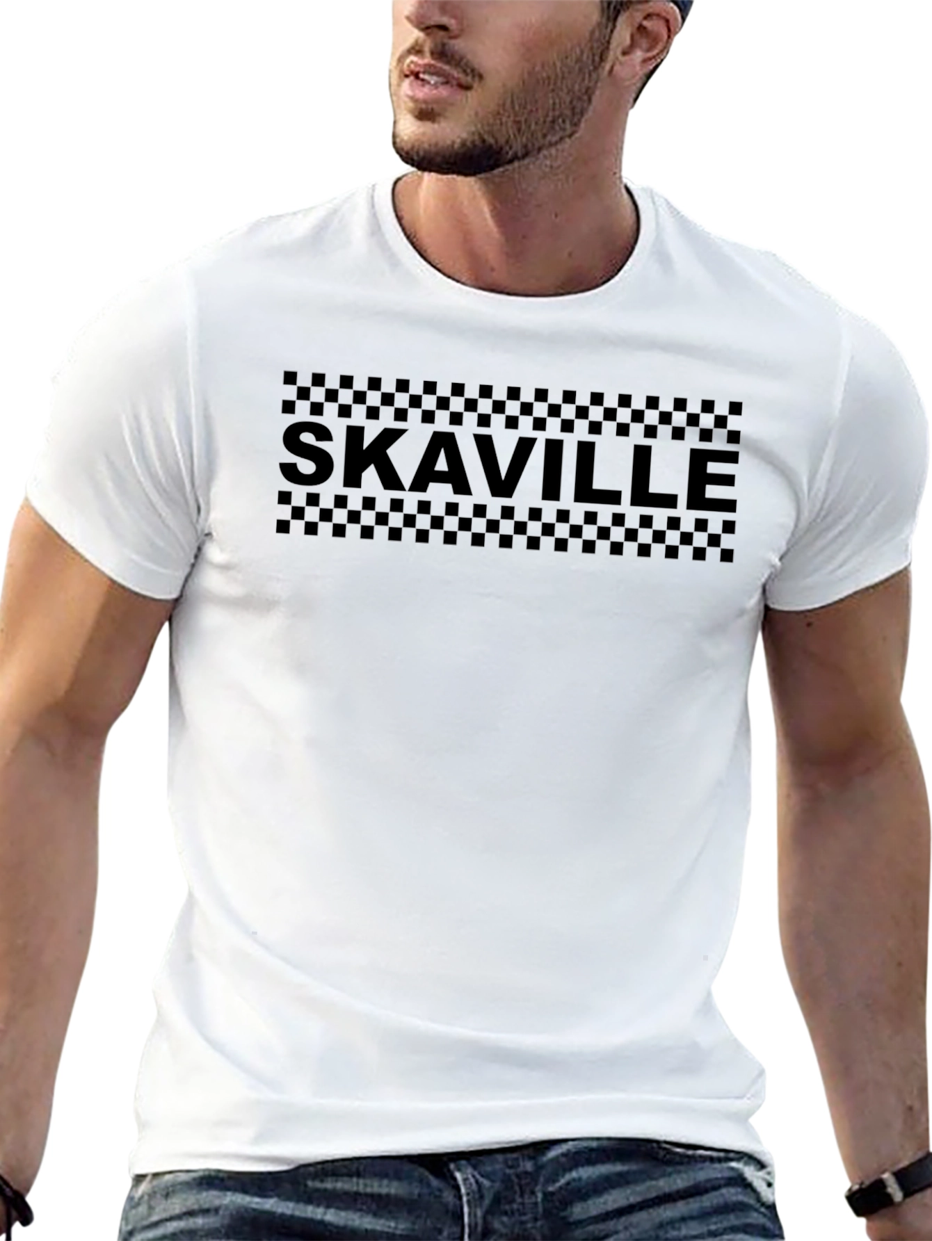 SkaVille Checkerboard Black T-Shirt