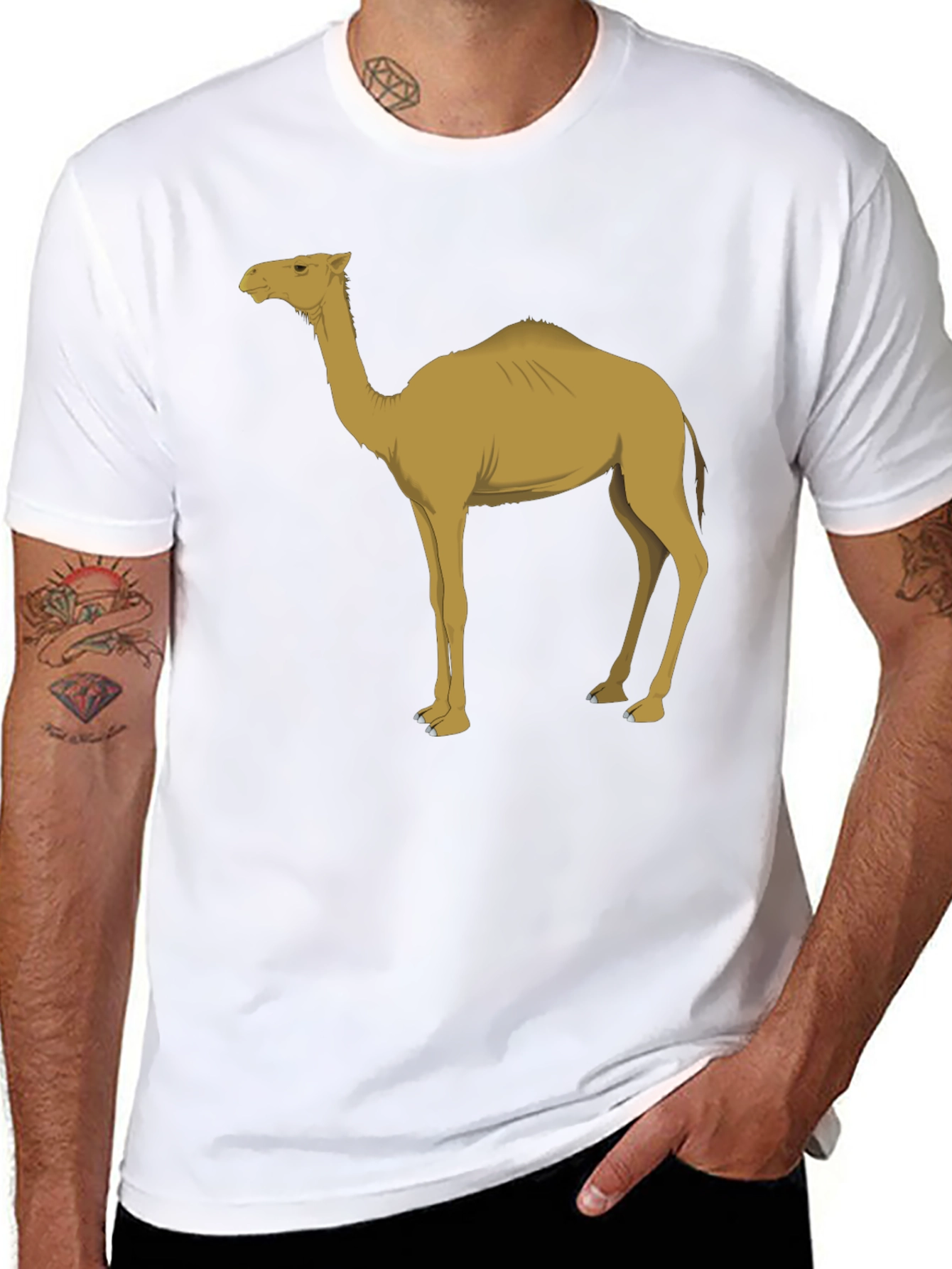 Camel Graphic Tee - Desert Animal T-Shirt