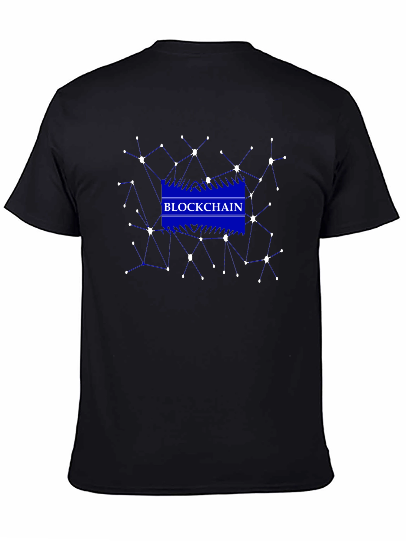 Blockchain Network Graphic Black T-Shirt
