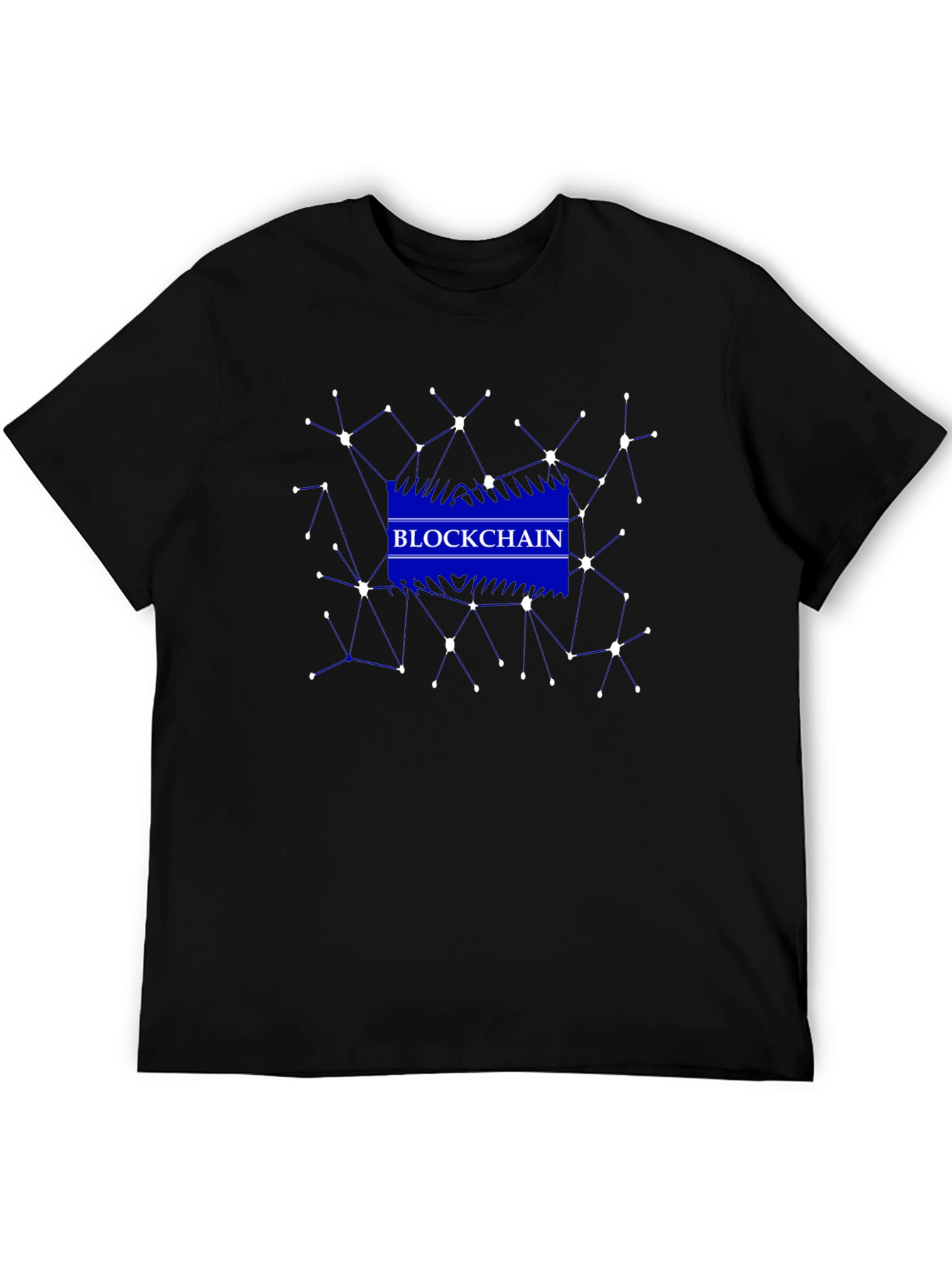 Blockchain Network Graphic Black T-Shirt