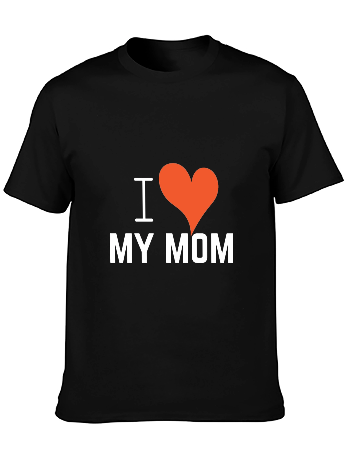 I Heart My Mom Black T-Shirt