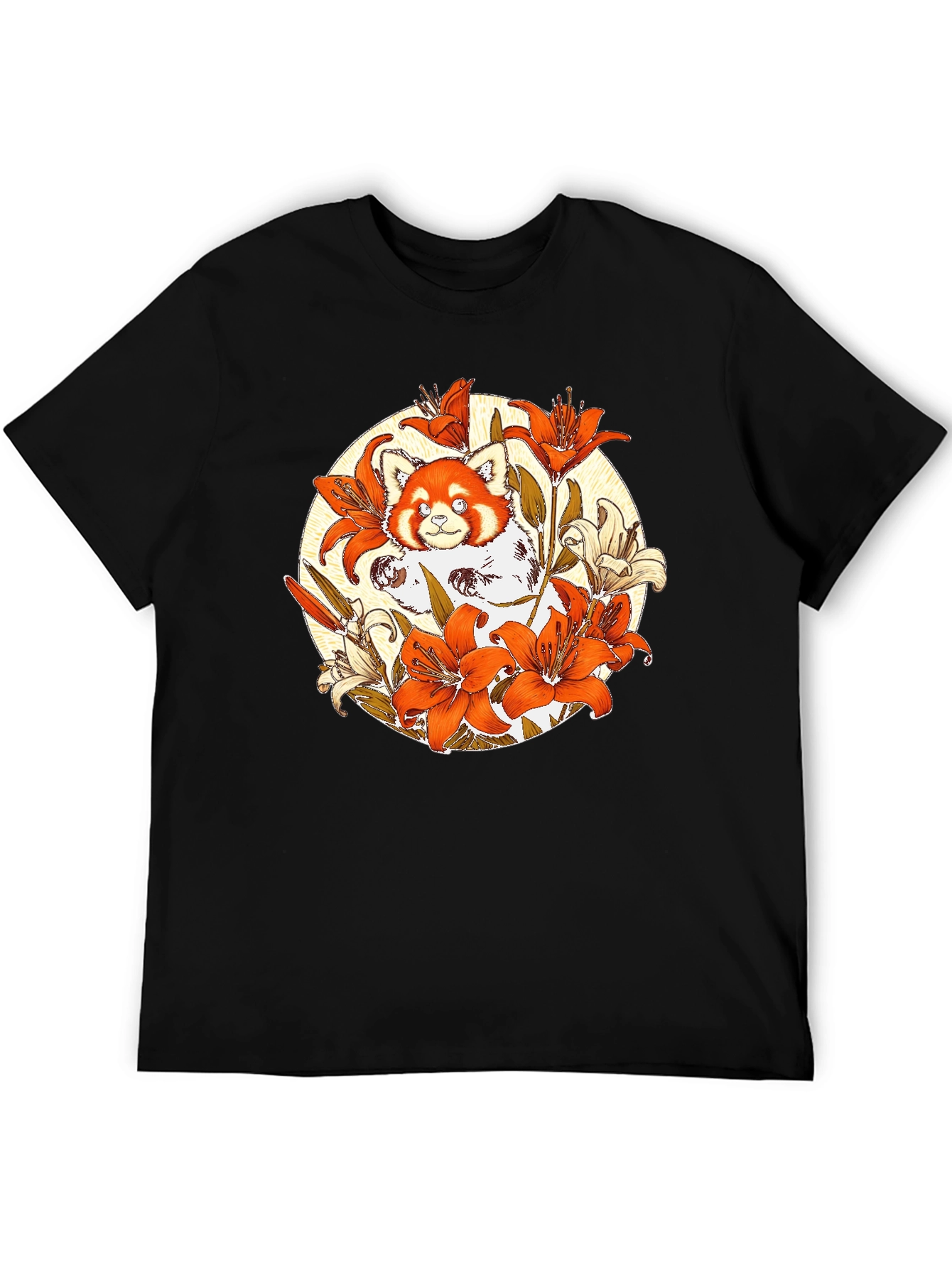 Red Panda Lily Graphic Tee