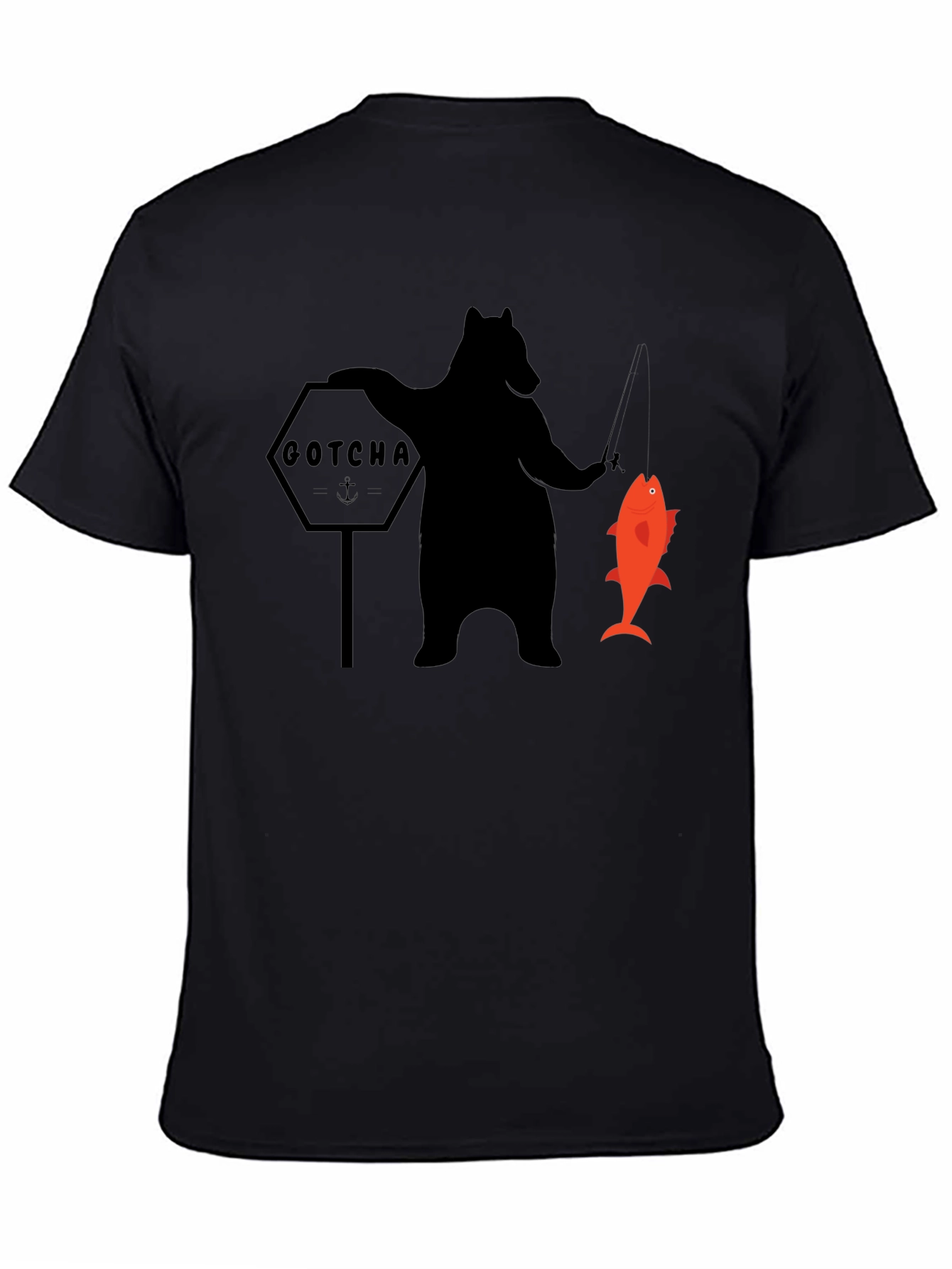 Bear Fishing Graphic T-Shirt - GOTCHA Design