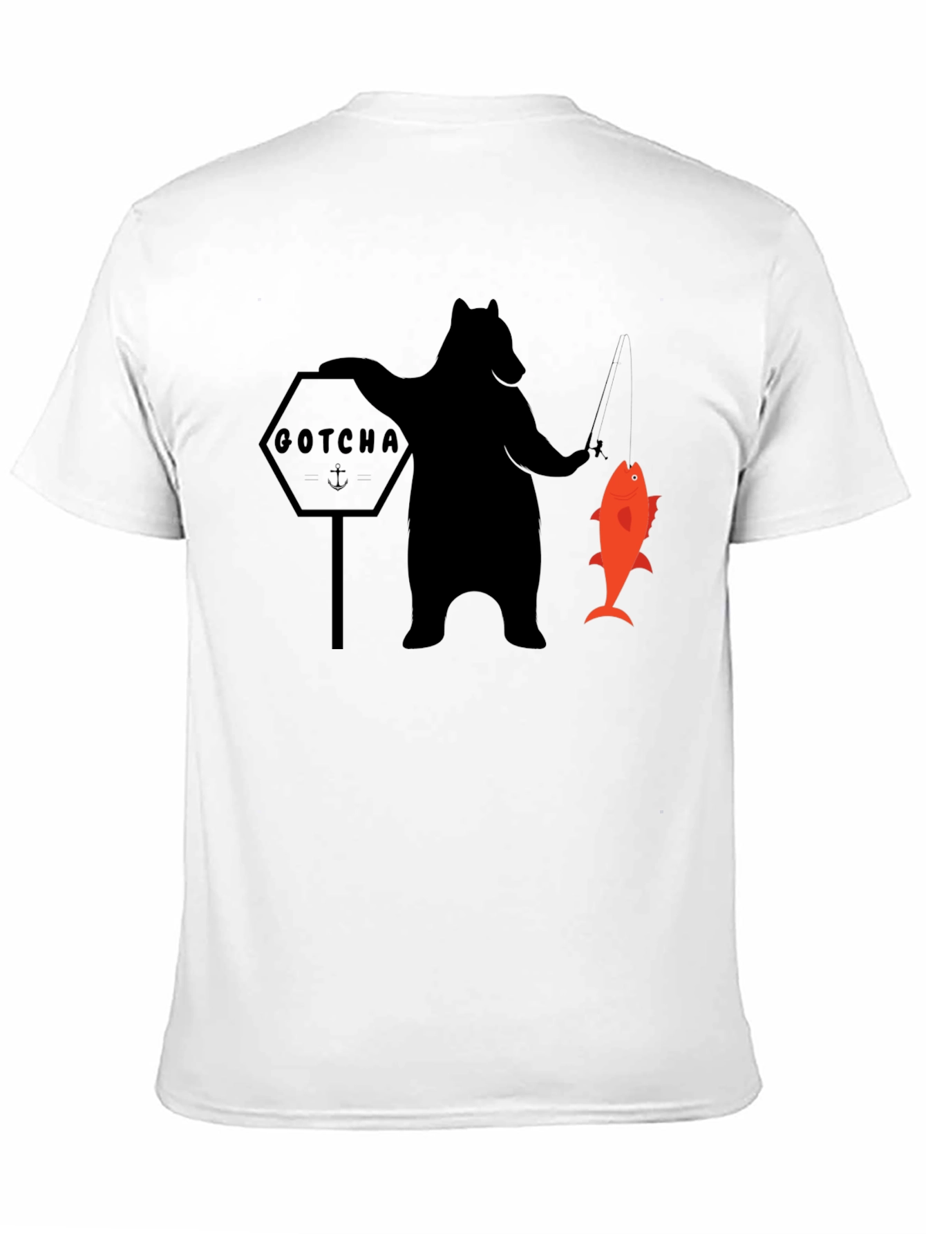 Bear Fishing Graphic T-Shirt - GOTCHA Design