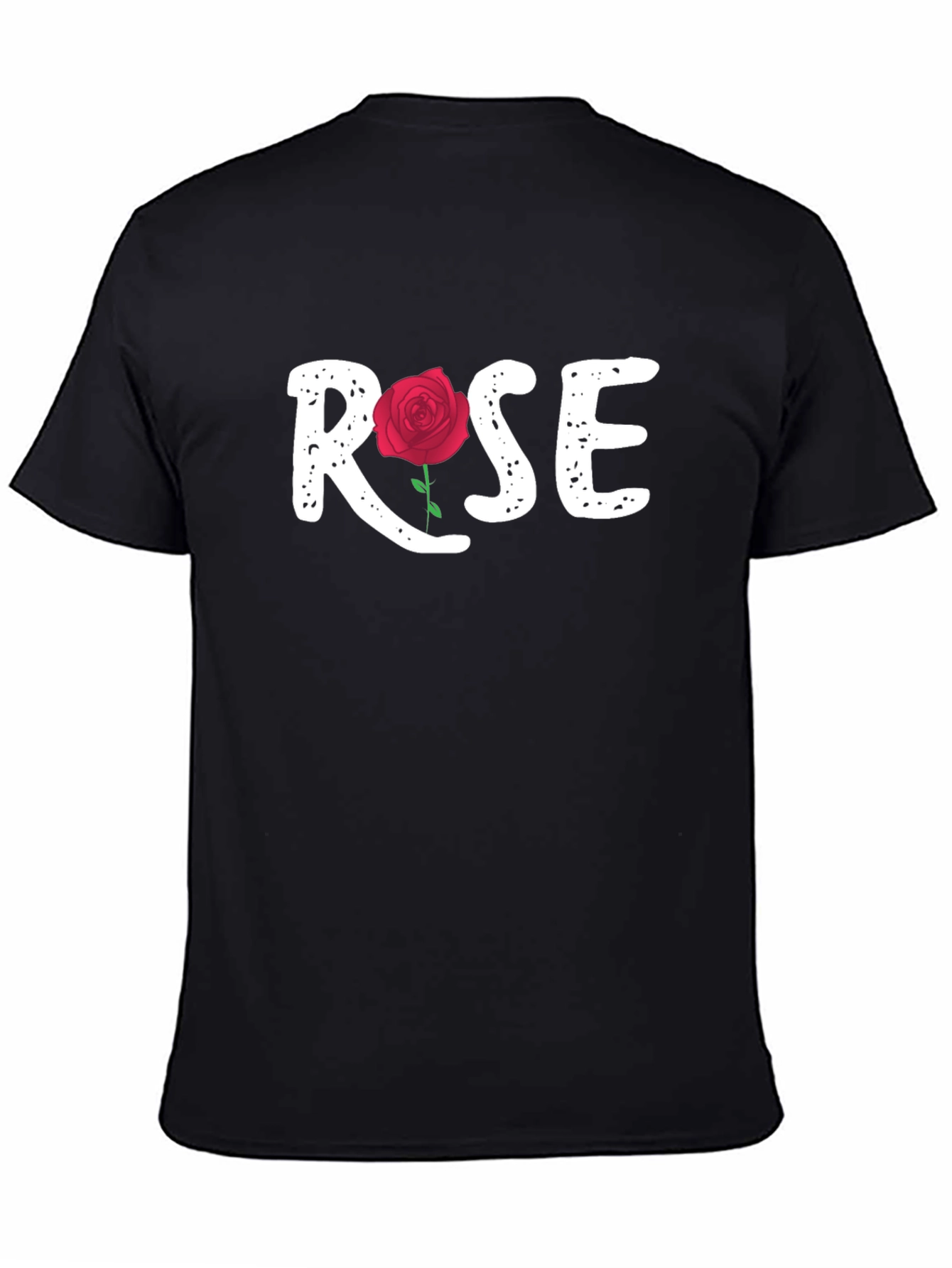 Rose Graphic Tee - Stylish Unisex Black T-Shirt