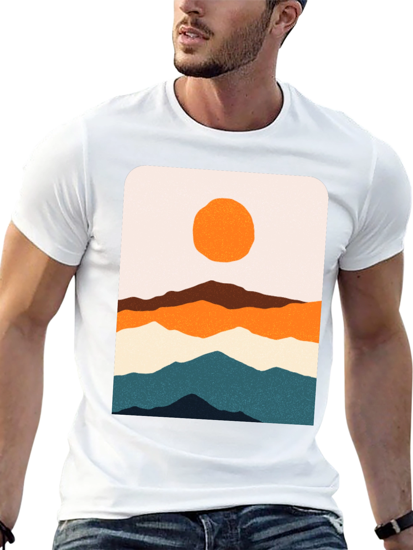 Mountainscape Graphic Tee - Artistic Landscape Design