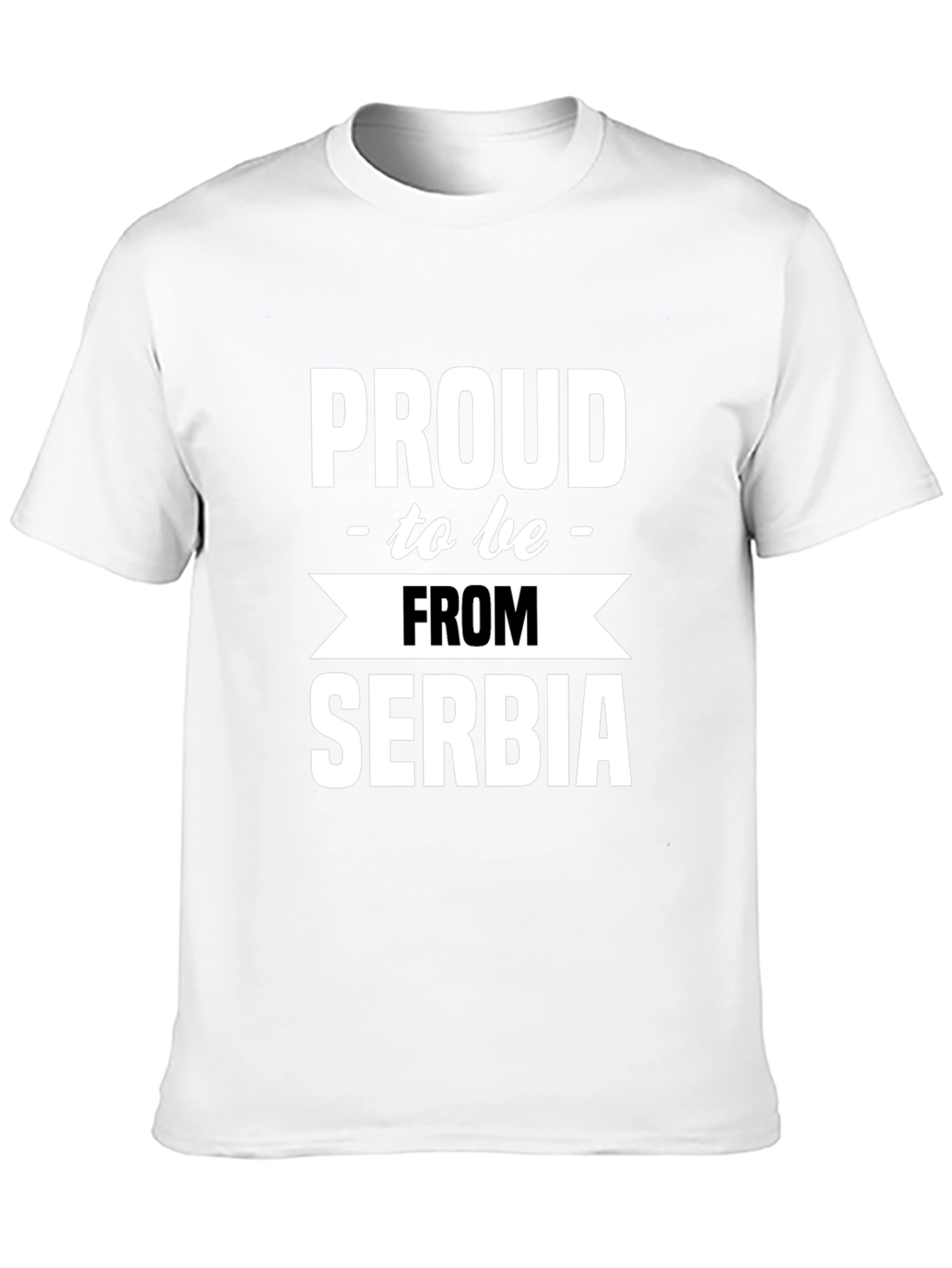 Proud to be From Serbia Black T-Shirt