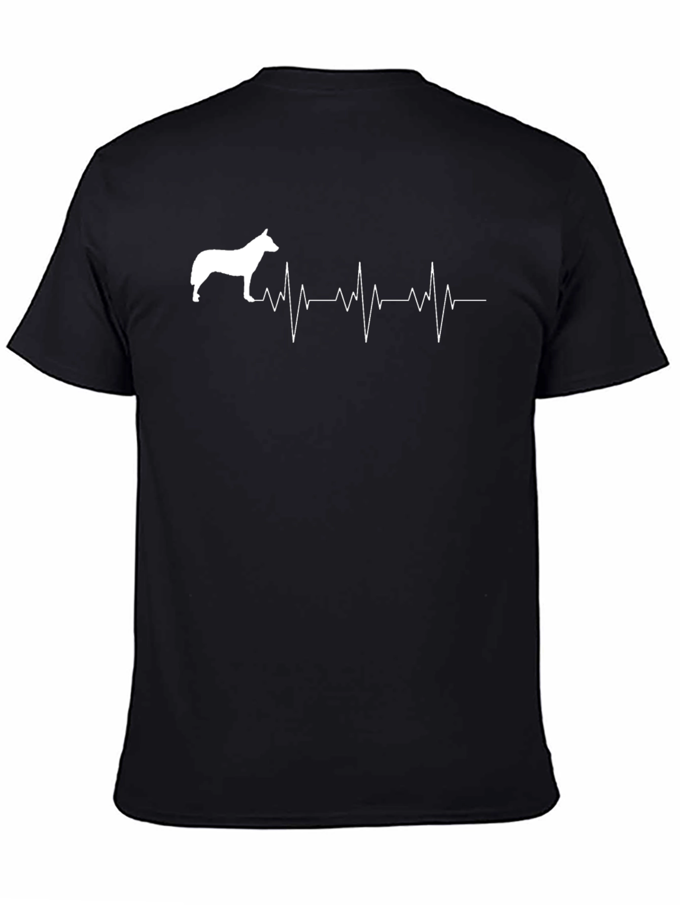 Dog Heartbeat T-Shirt - Black