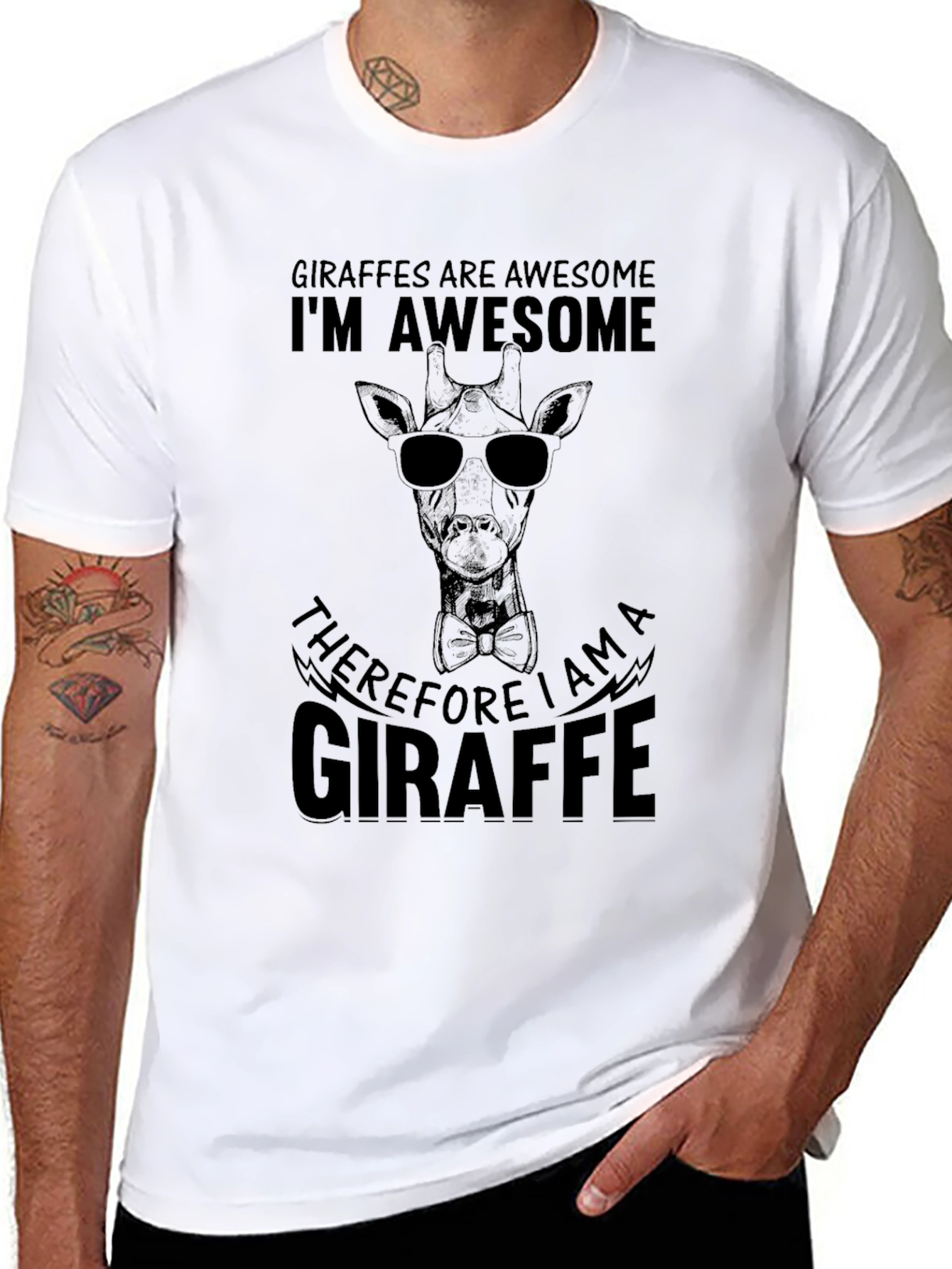 Awesome Giraffe T-Shirt - Black
