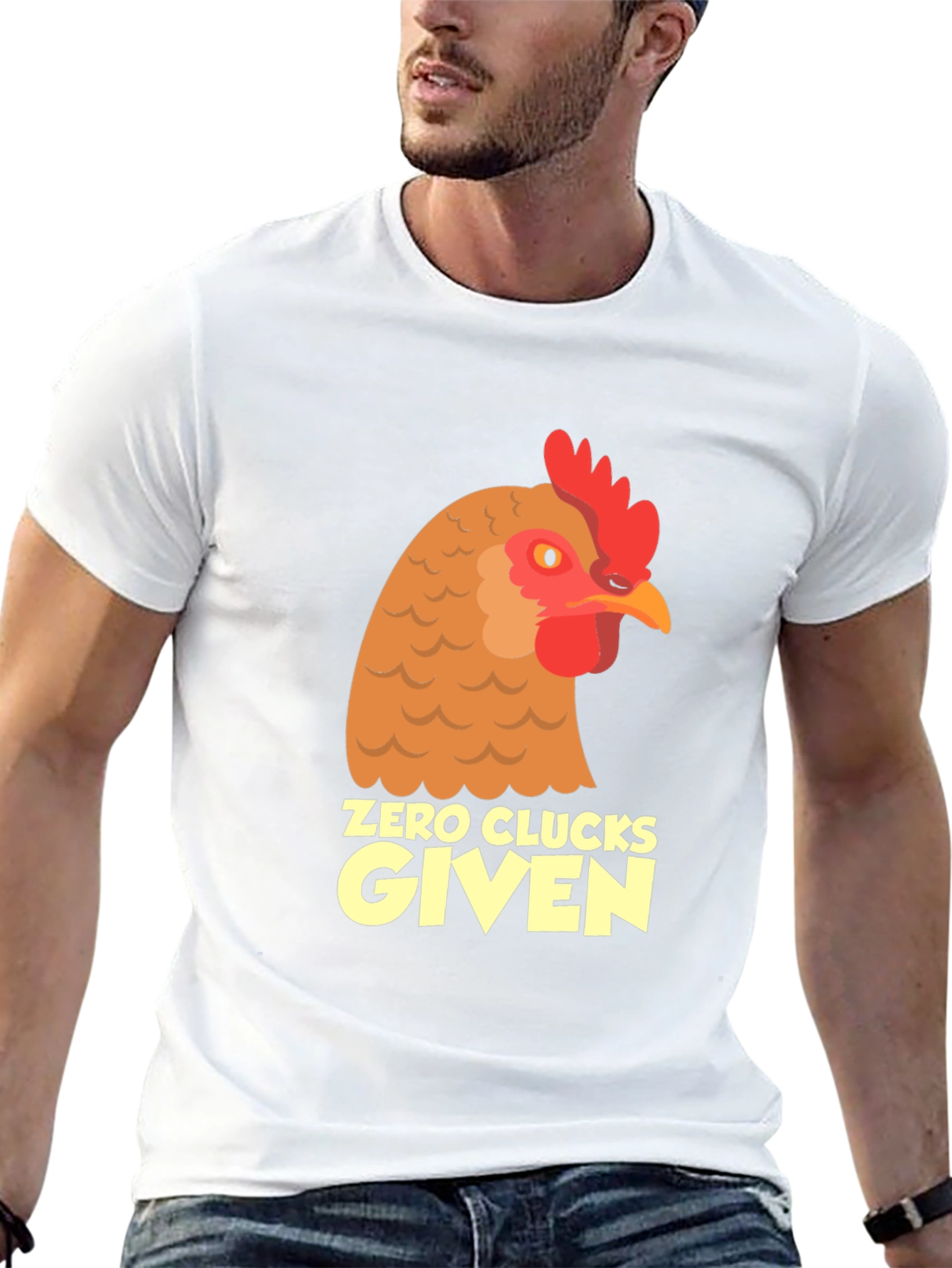 Zero Clucks Given Chicken Graphic Tee