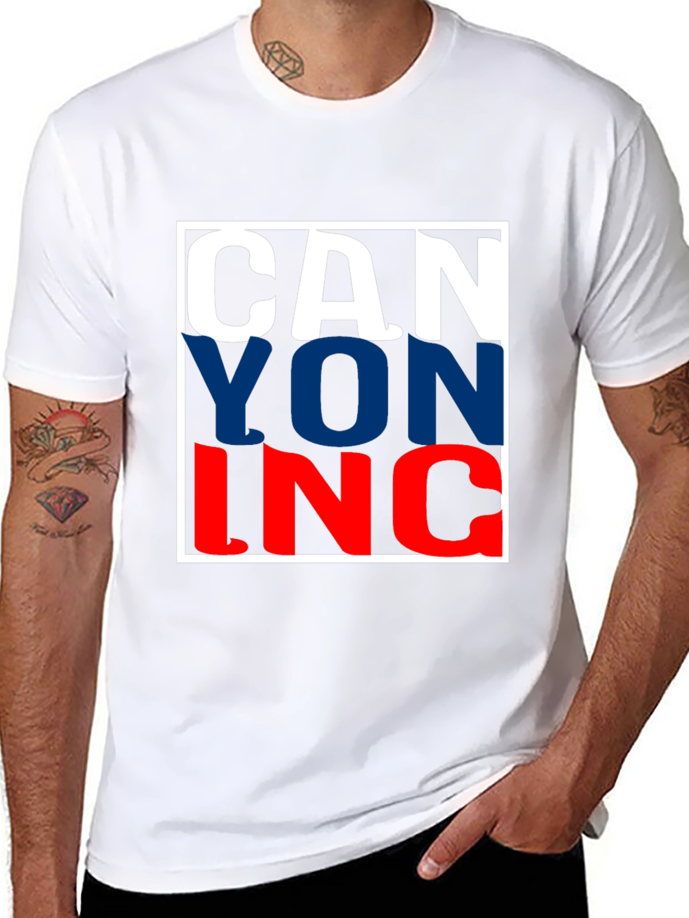 CANYON INC. T-Shirt - Bold Graphic Print Tee