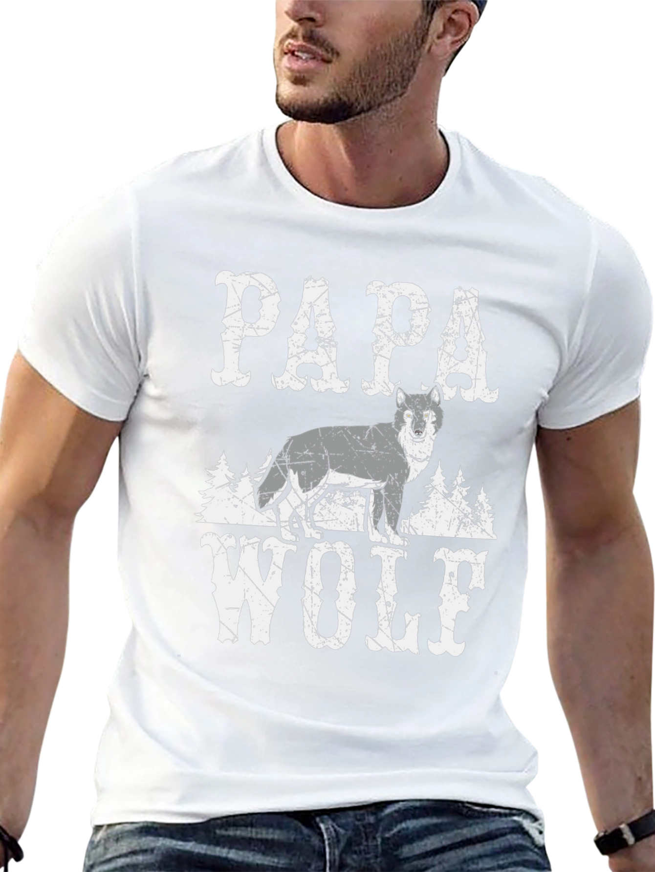 Papa Wolf Graphic Tee - Fathers Day