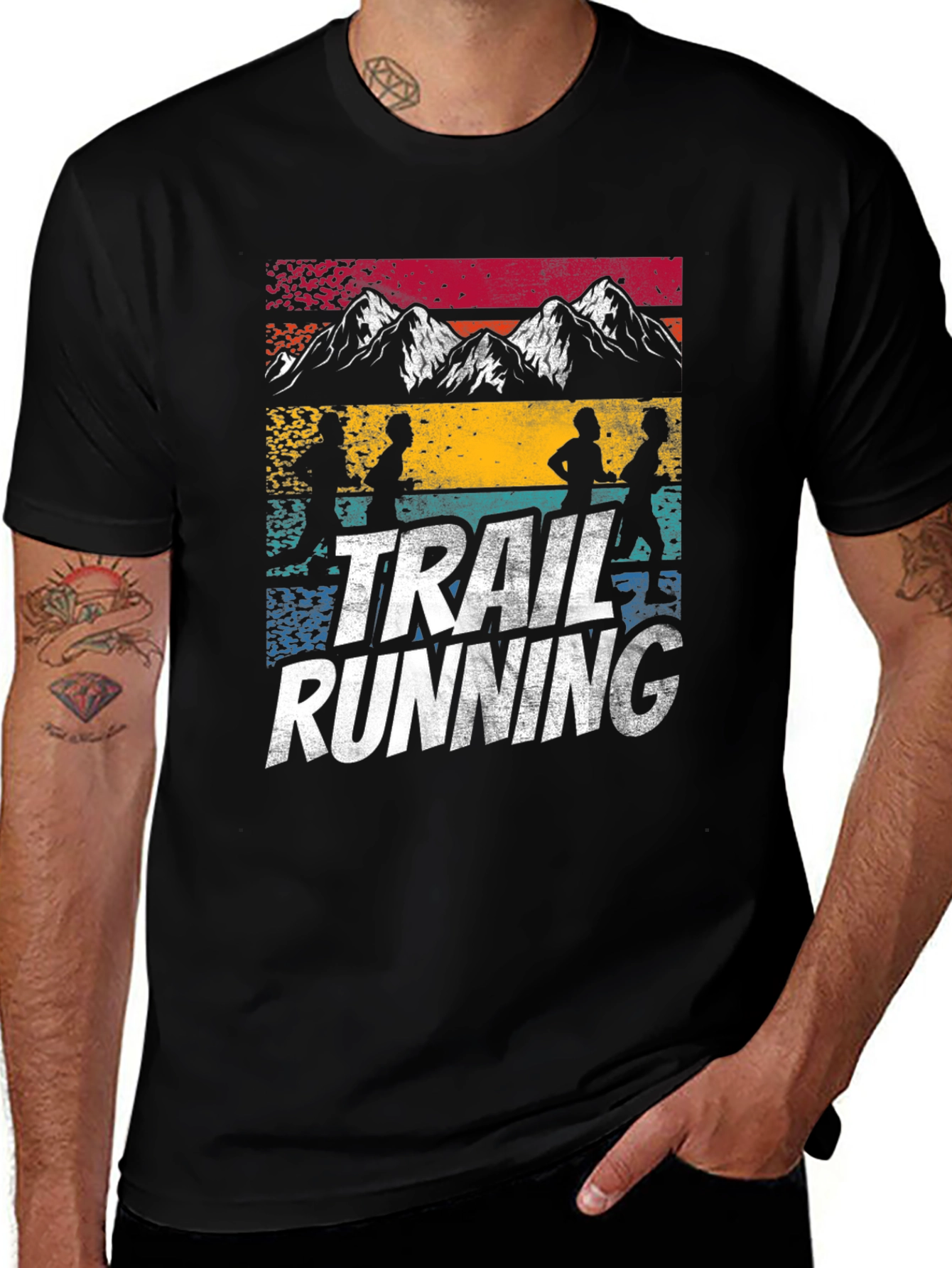 Trail Running T-Shirt - Mountain Design